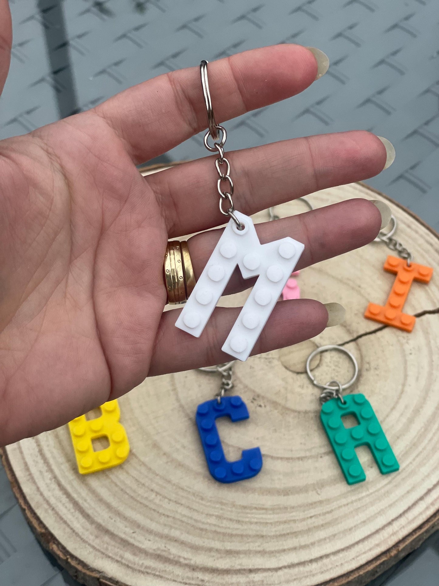 Personalised Letter Keyring | Kids Name Initial Keychain | Party Bag Filler | Backpack Keychain | Lunchbox Keyring