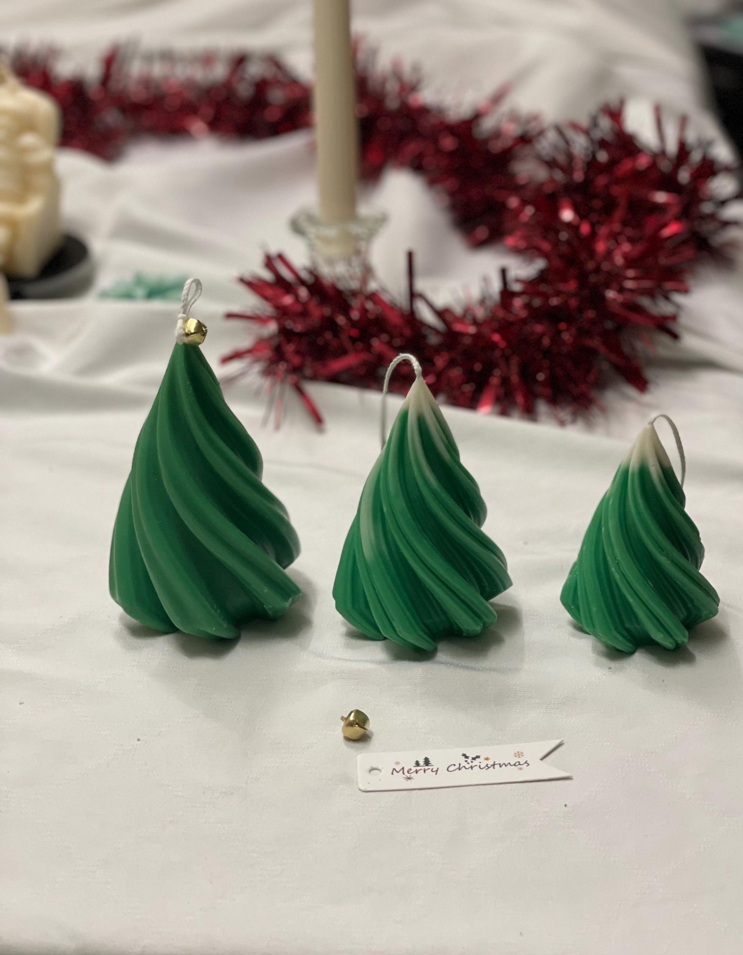 Christmas tree candles set | Festive candles | Handmade Home Decor | Soy wax | Christmas gift | Xmas decorations