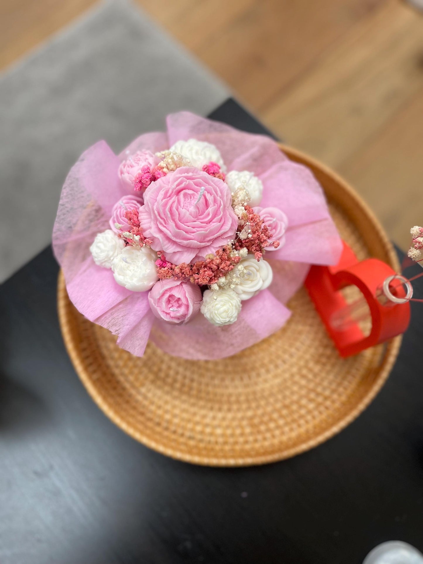 Bouquet Of Scented Soy Wax Candles |Flowers Bouquet Gift | Scented Candles Flowers | Soy Wax Flowers Bouquet