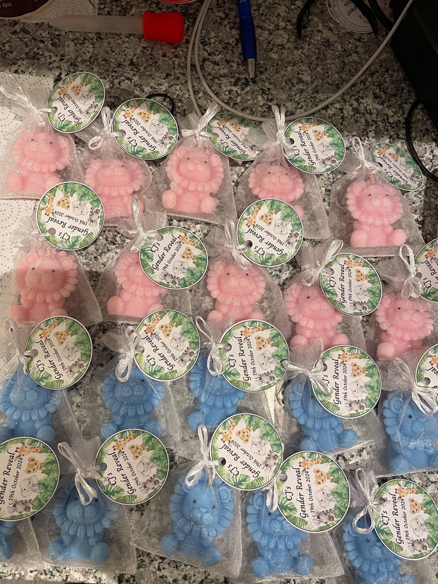 Personalised Baby Shower Favours | Lion Wax Melt | Gender Reveal | Birthday Party Favours