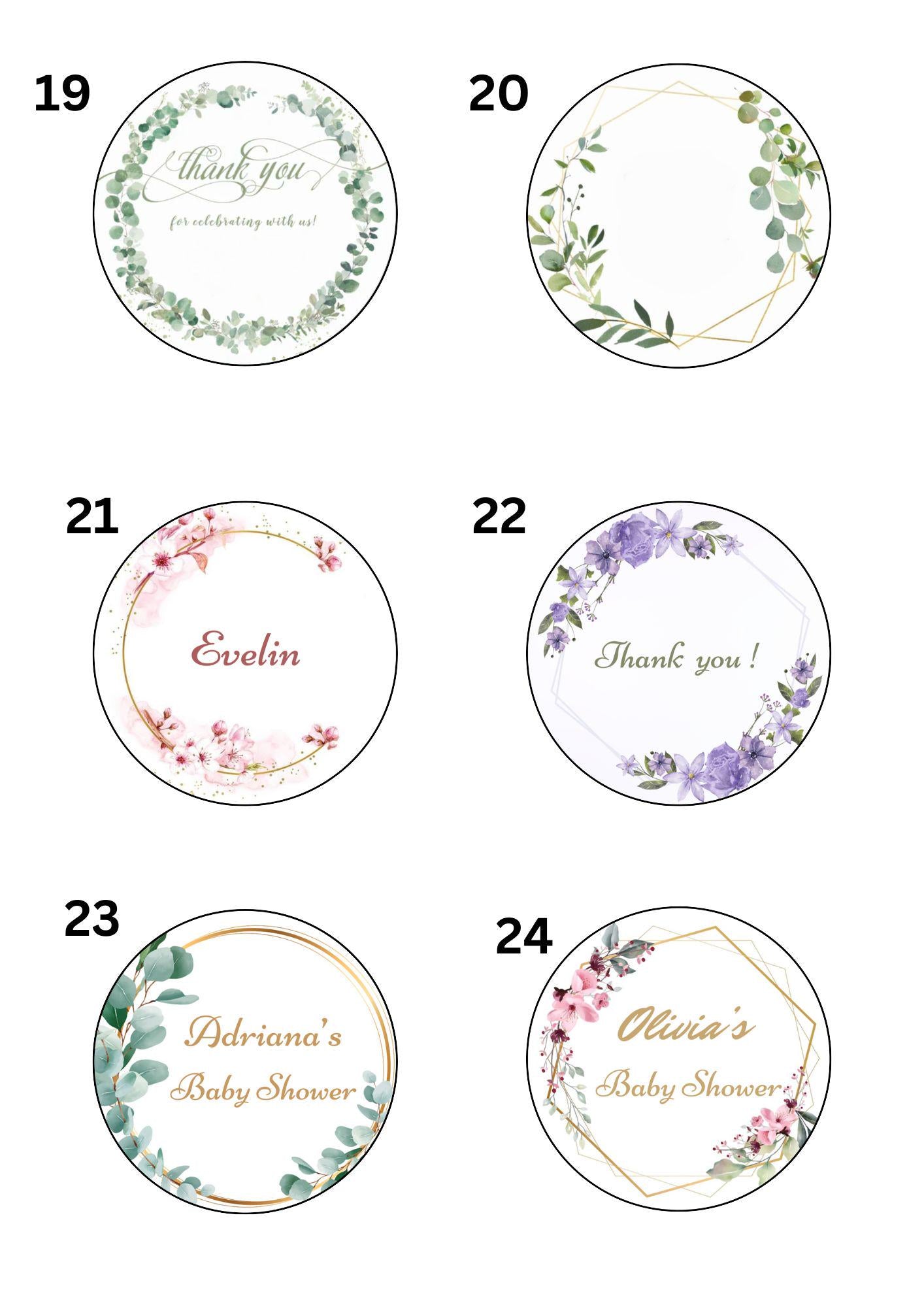 20 x Baby Shower Favours Labels - Party favours tags | Christmas labels
