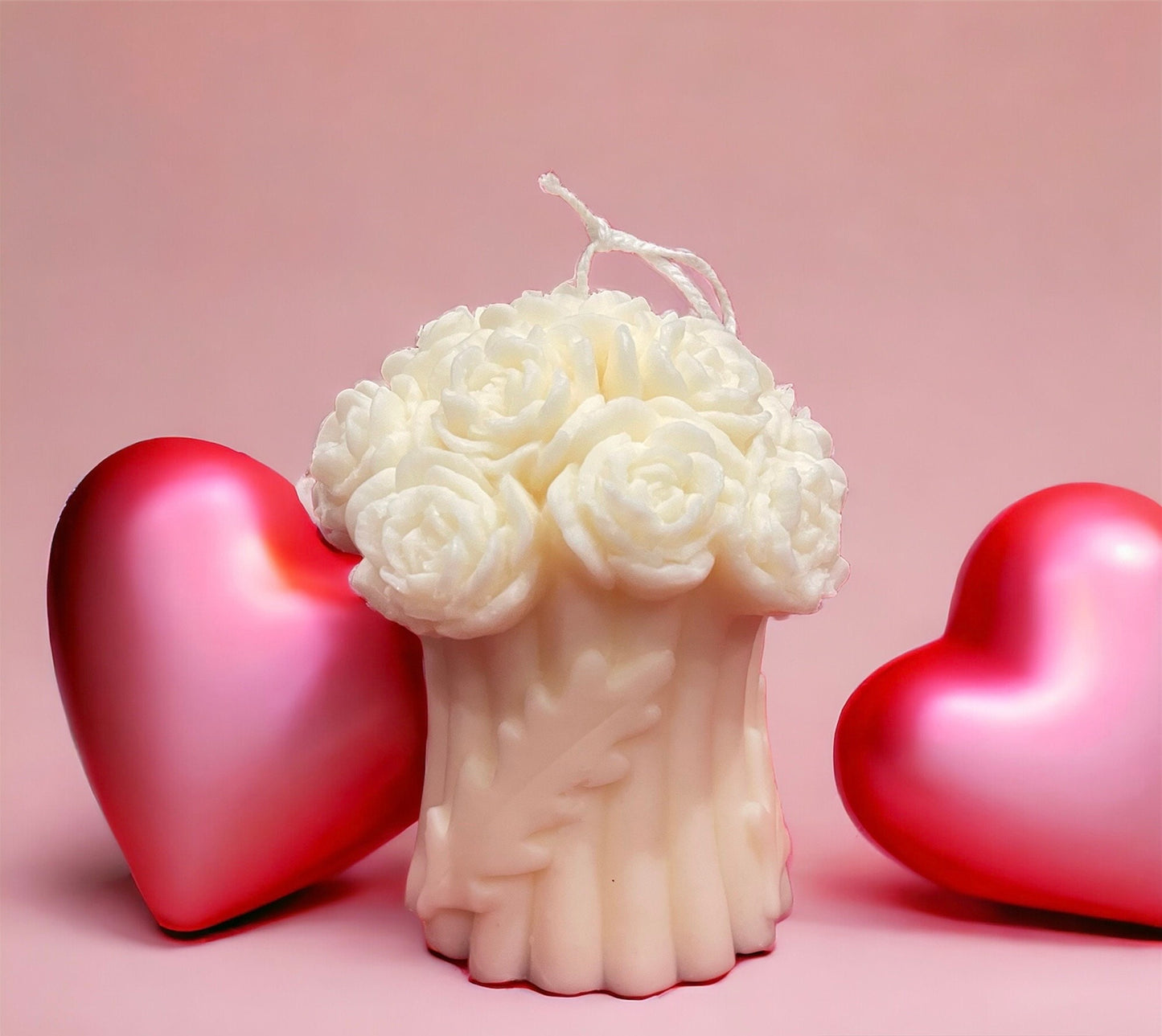 Roses bouquet scented candle - Hand poured soy wax candles | Home decor | Mother’s day present | Valentine’s Day gift