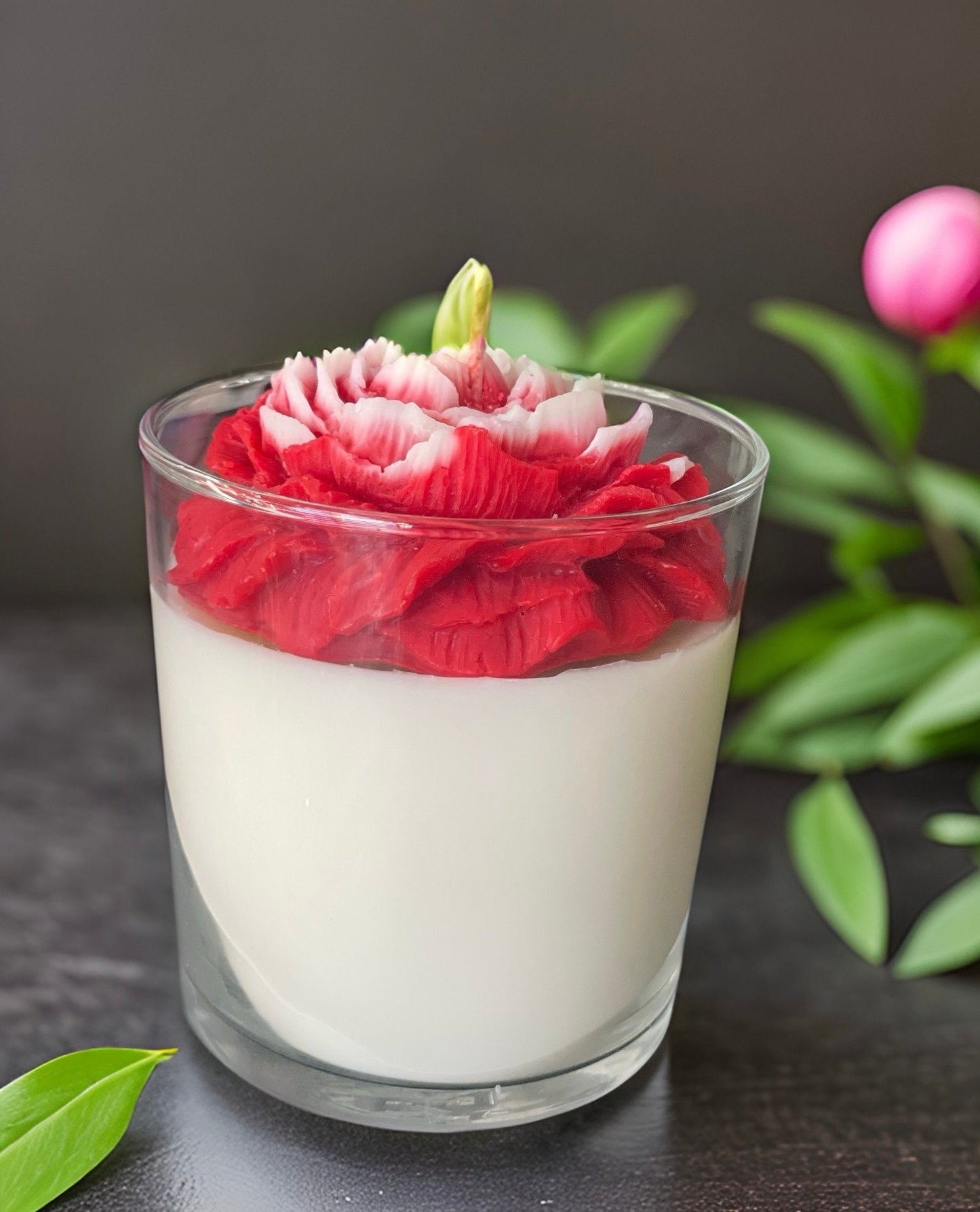 Scented Peony candle - Personalised present | Valentine’s Day gift | Soy wax candle | Cozy Aromatherapy | Home decor