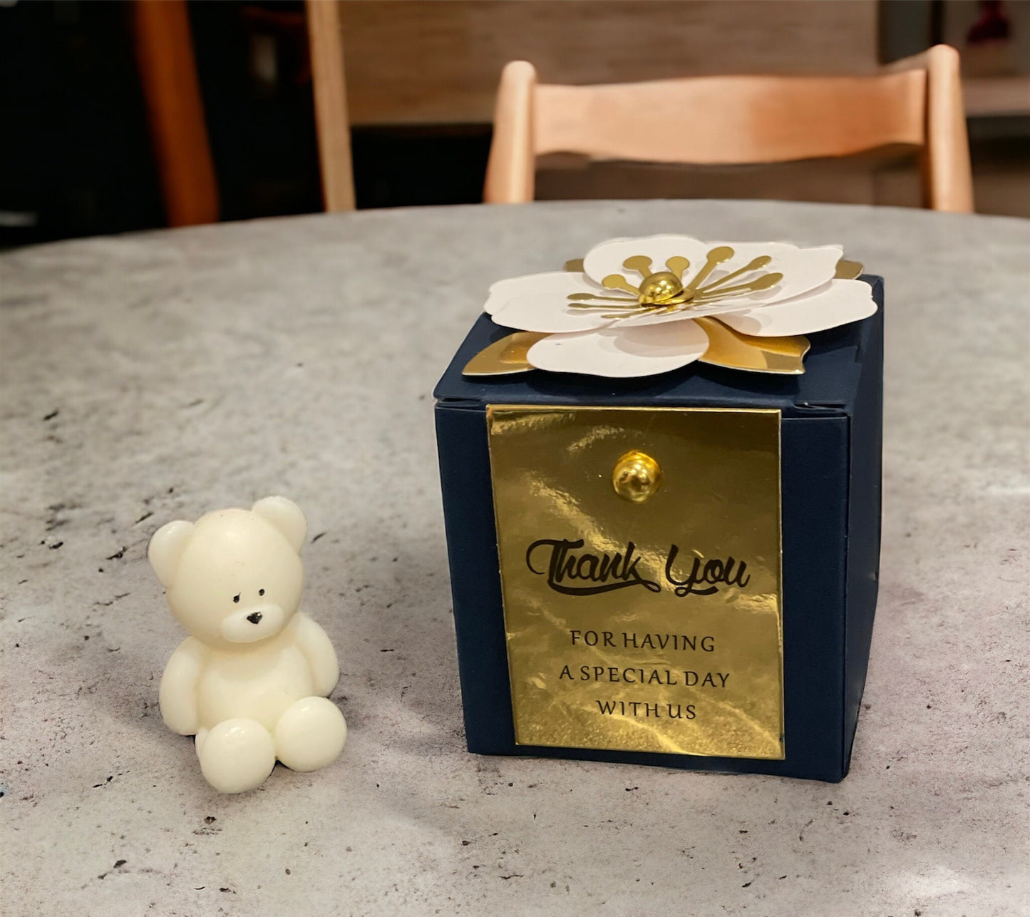 Personalised Baby Shower Favours | Baby Shower Gifts | Teddy Bear Theme | Mini Bear Candle | Gender Reveal