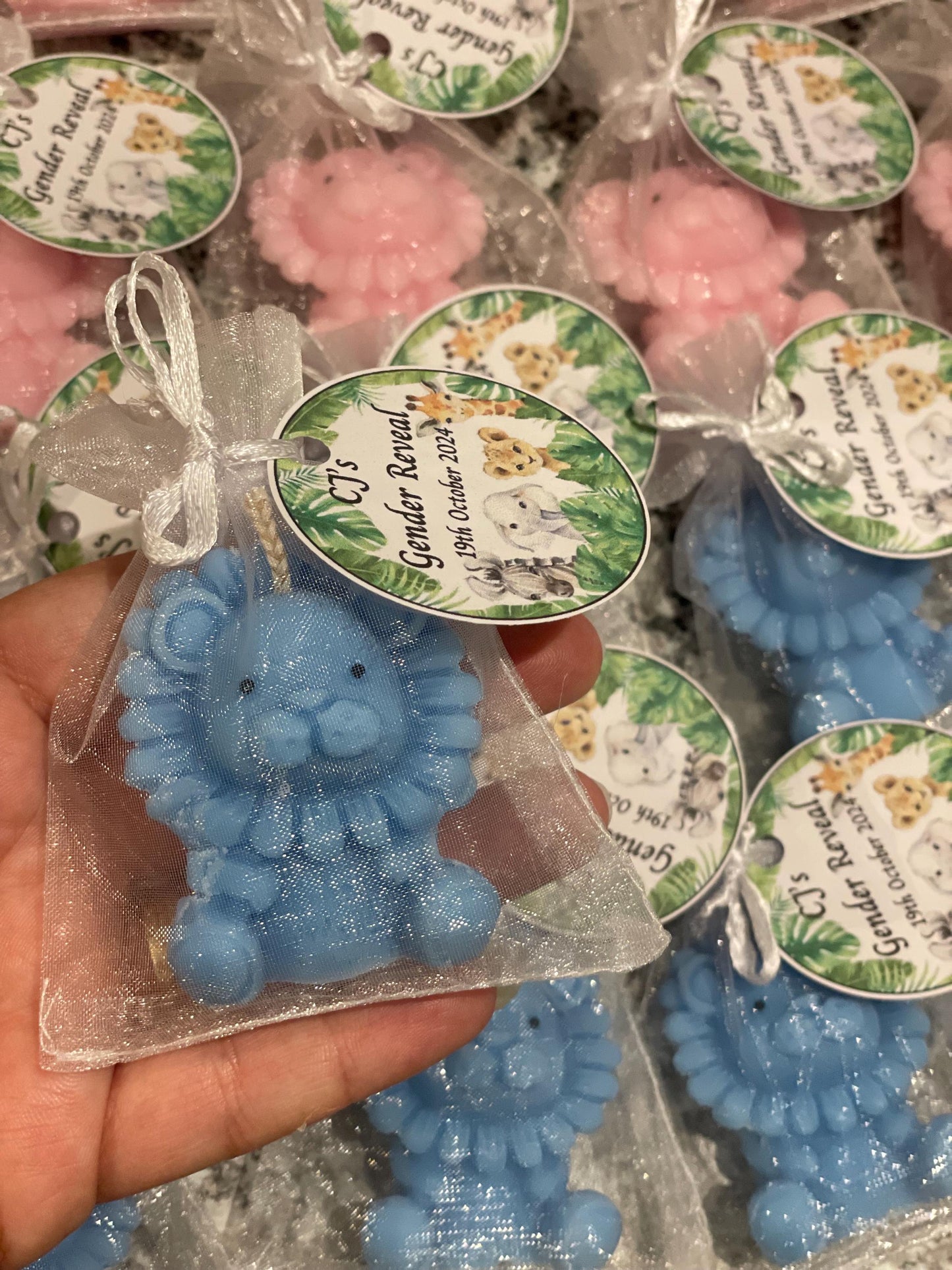 Personalised Baby Shower Favours | Lion Wax Melt | Gender Reveal | Birthday Party Favours