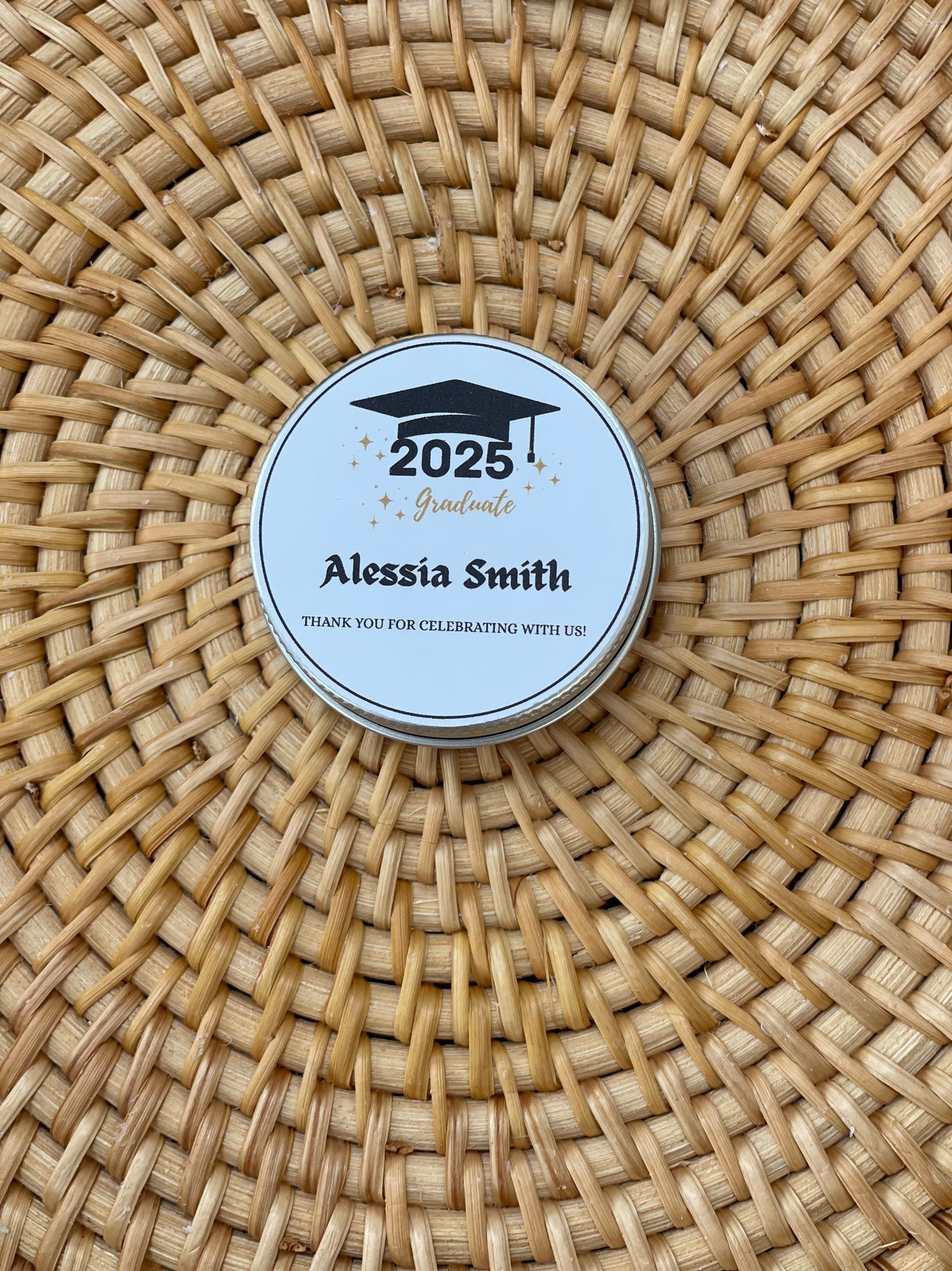 Personalised Graduation Party Favors - Small Scented Candles | Graduation Gift | Class of 2025 | End of School Gift