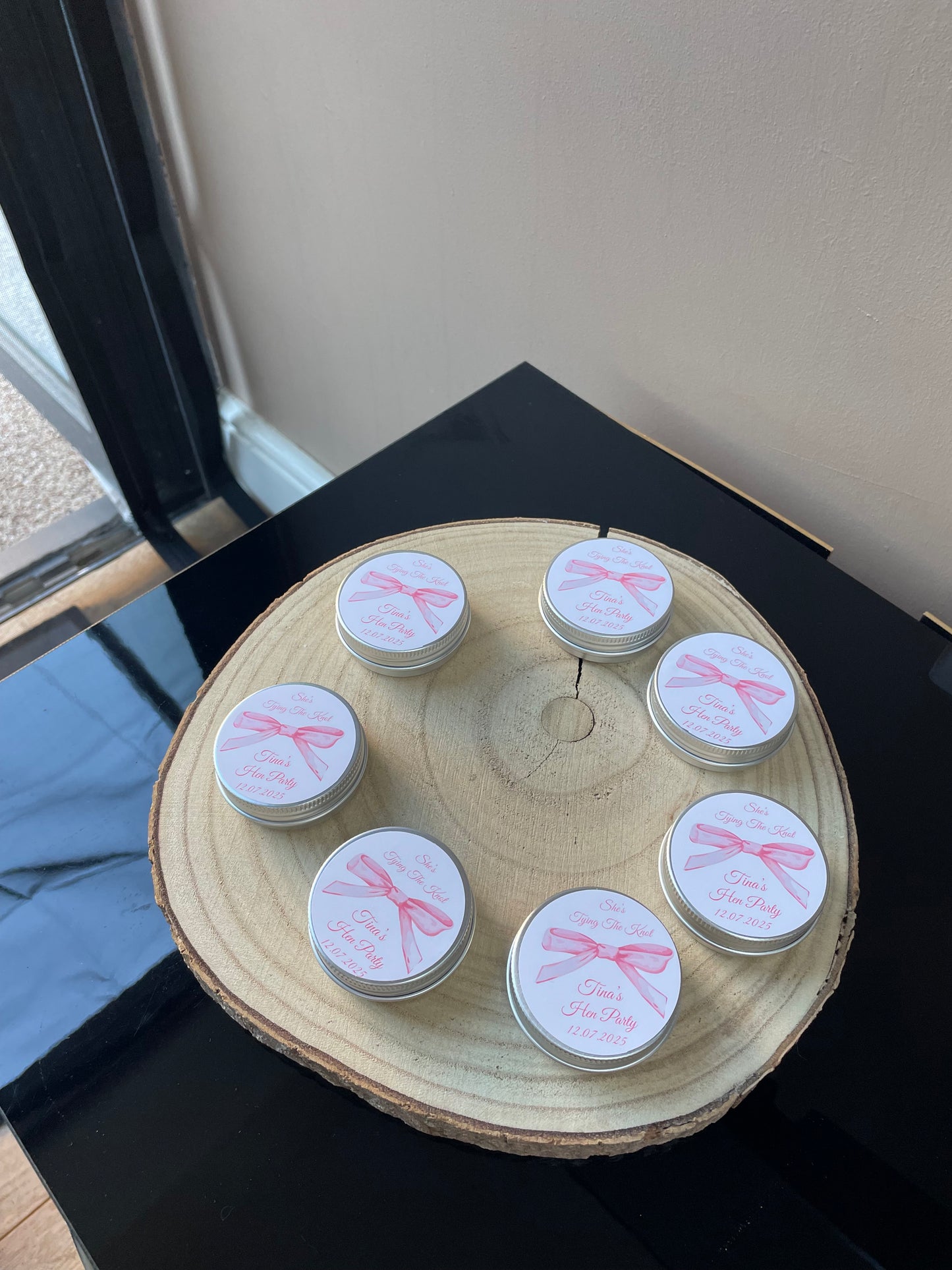 Personalised Bridal Shower Favors - Small Candle Favour | Hen Do Party | She’s tying the knot | Last Rodeo | Pearls and Prosecco