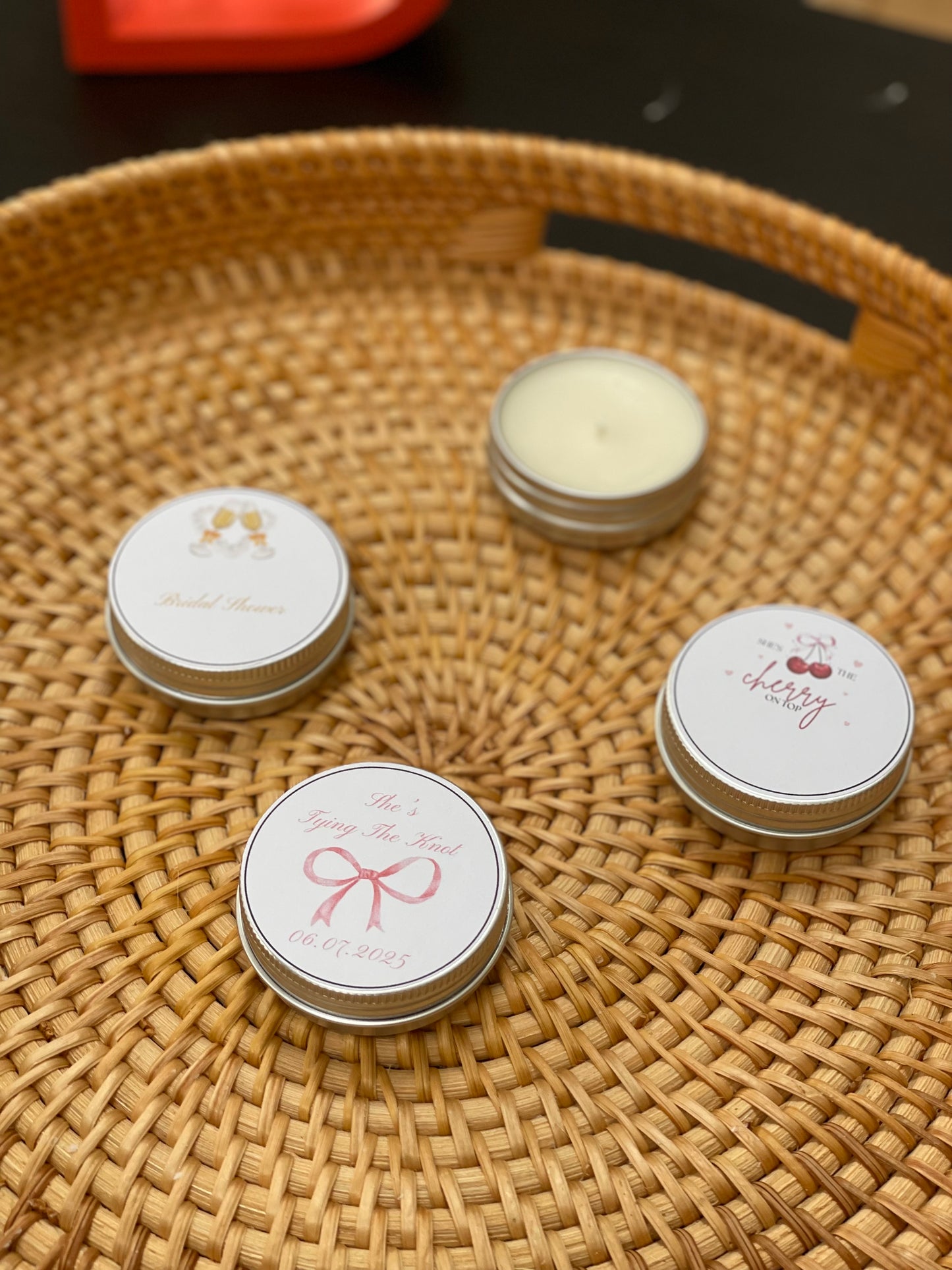 Personalised Bridal Shower Favors - Small Candle Favour | Hen Do Party | She’s tying the knot | Last Rodeo | Pearls and Prosecco