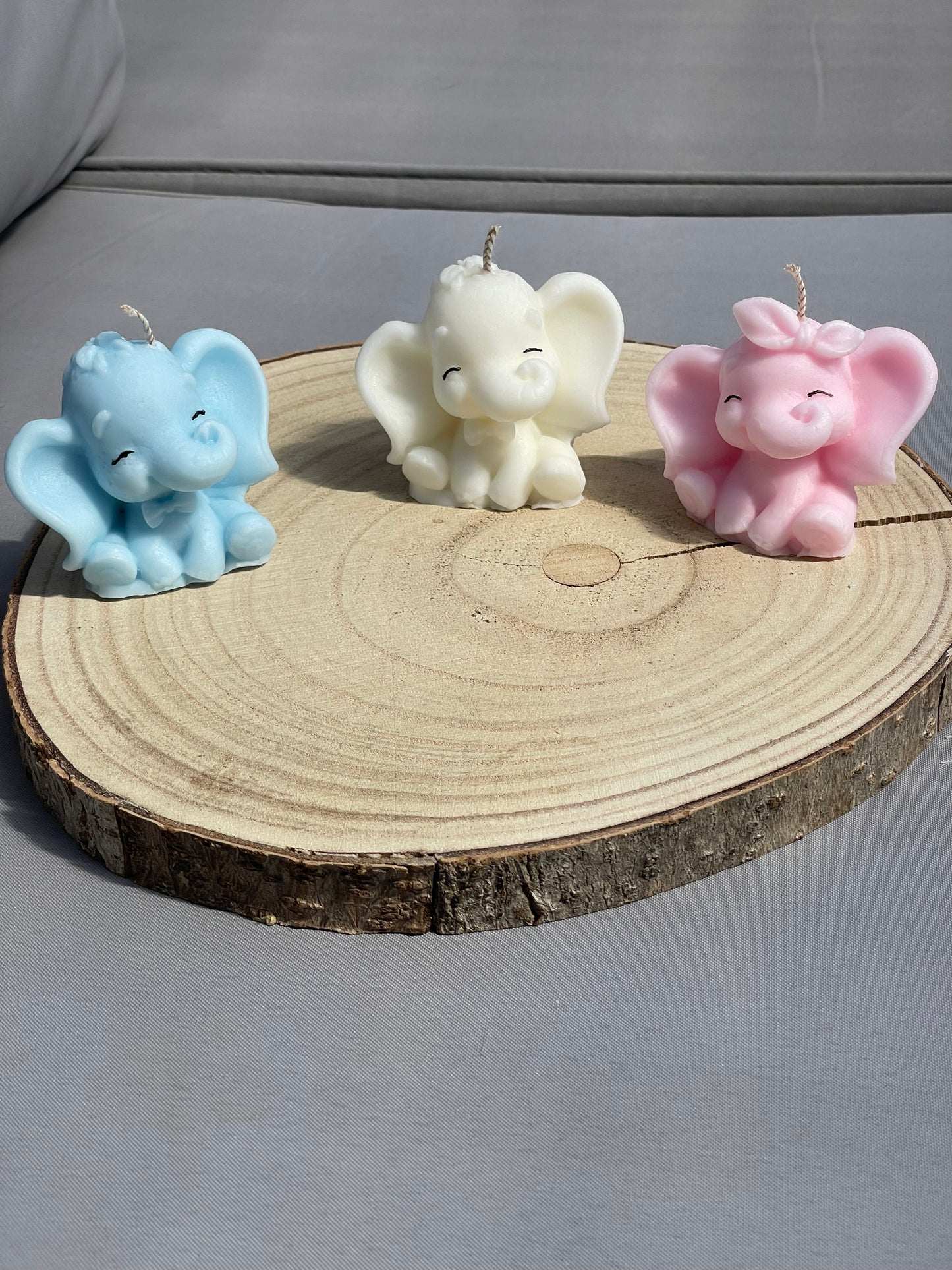 Elephant Scented Candle | Personalised Baby Shower Favours | Birthday Party Gift
