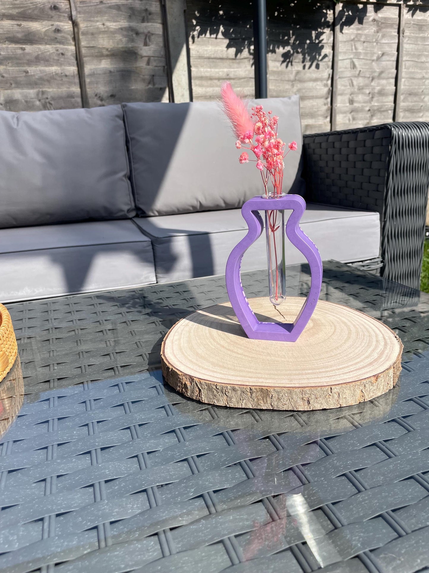 Small Vase Modern Home Decor | Handmade Vase | Jesmonite Vase