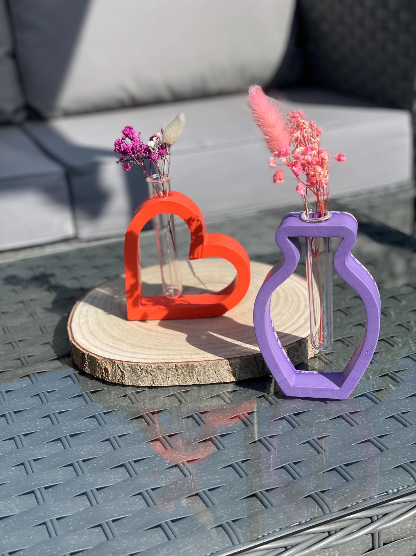 Small Vase Modern Home Decor | Handmade Vase | Jesmonite Vase