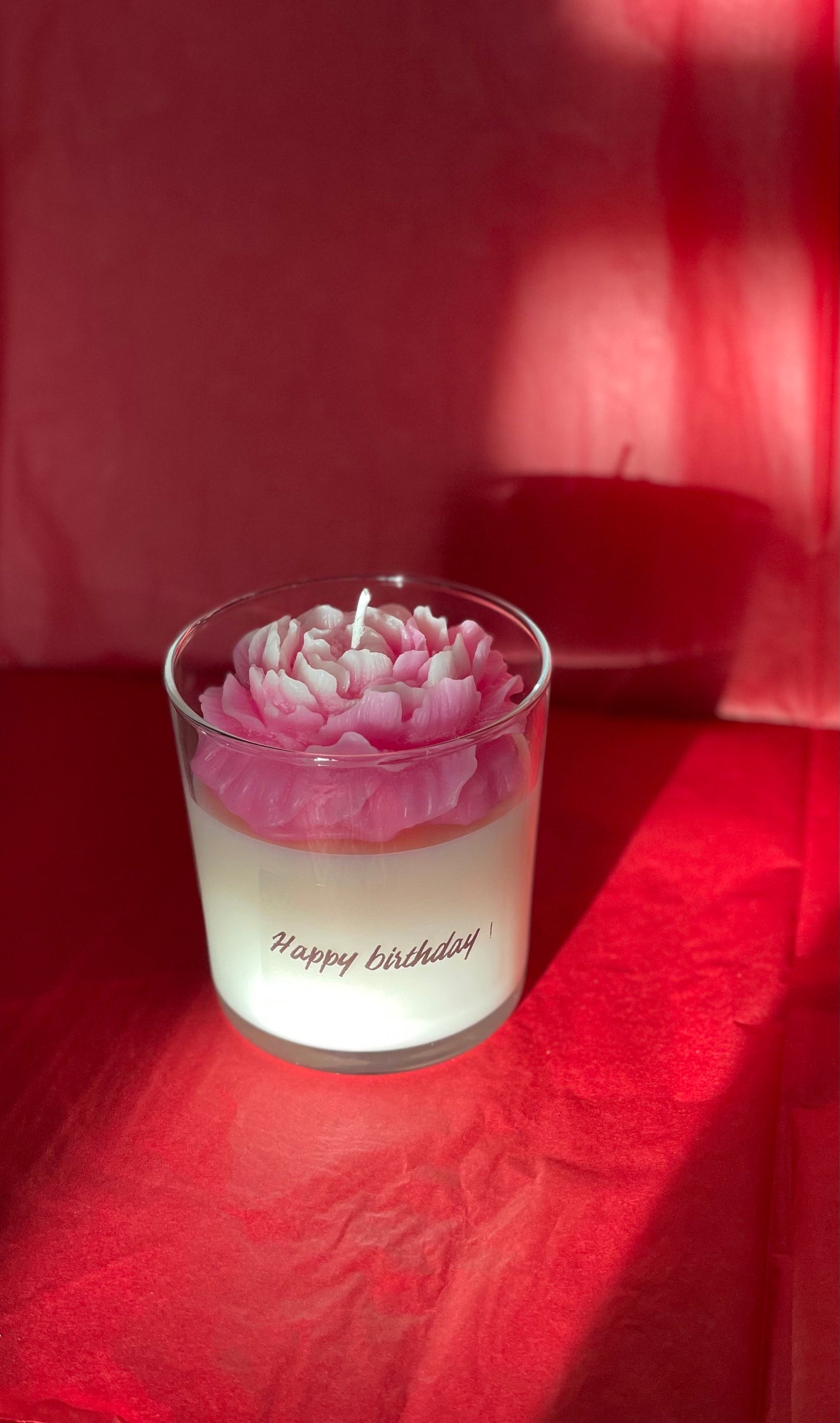 Scented Peony candle - Personalised present | Valentine’s Day gift | Soy wax candle | Cozy Aromatherapy | Home decor