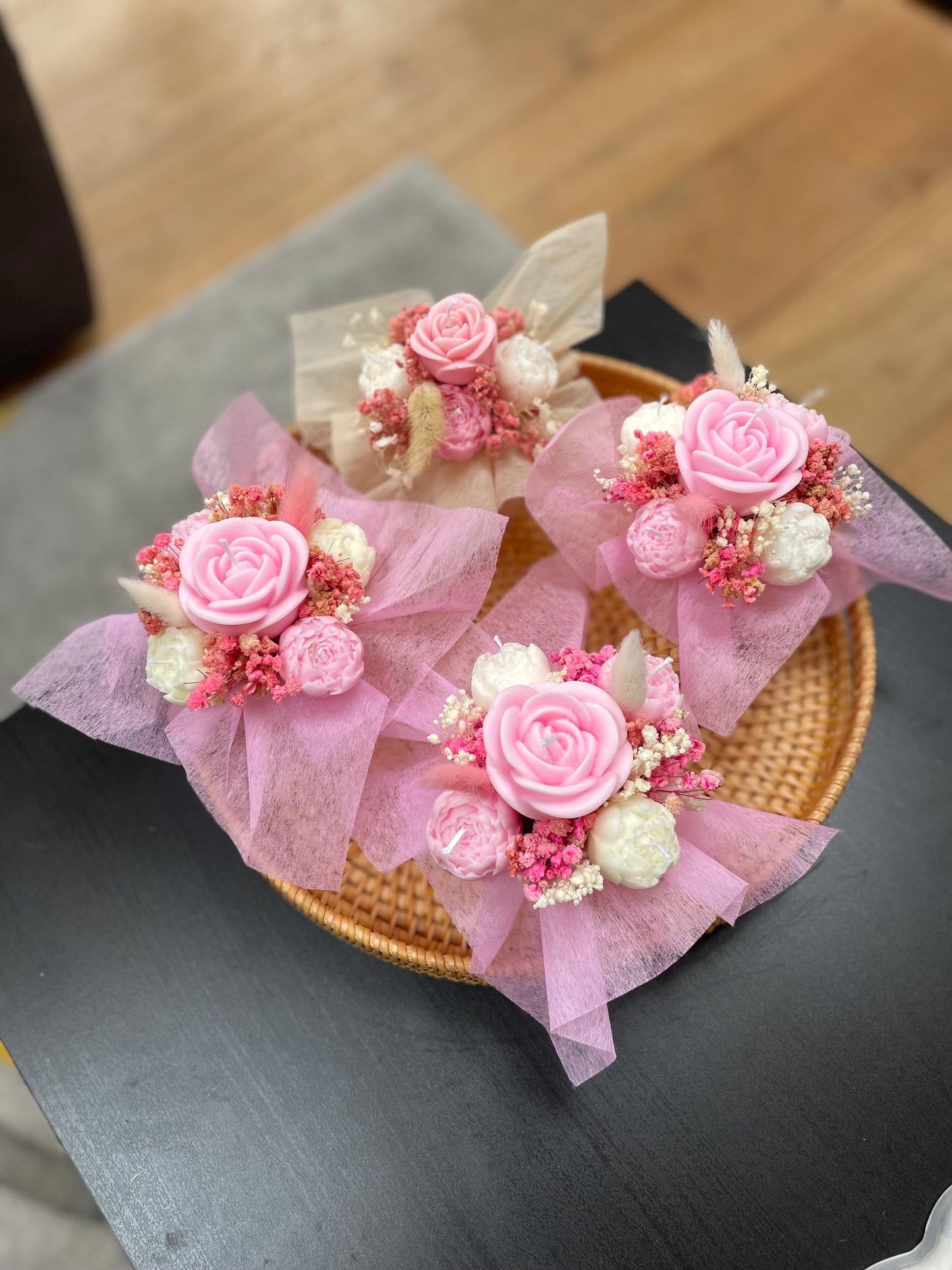 Candles Flower Mini Bouquet Gift | Scented Candles Flowers | Soy Wax Flowers Bouquet