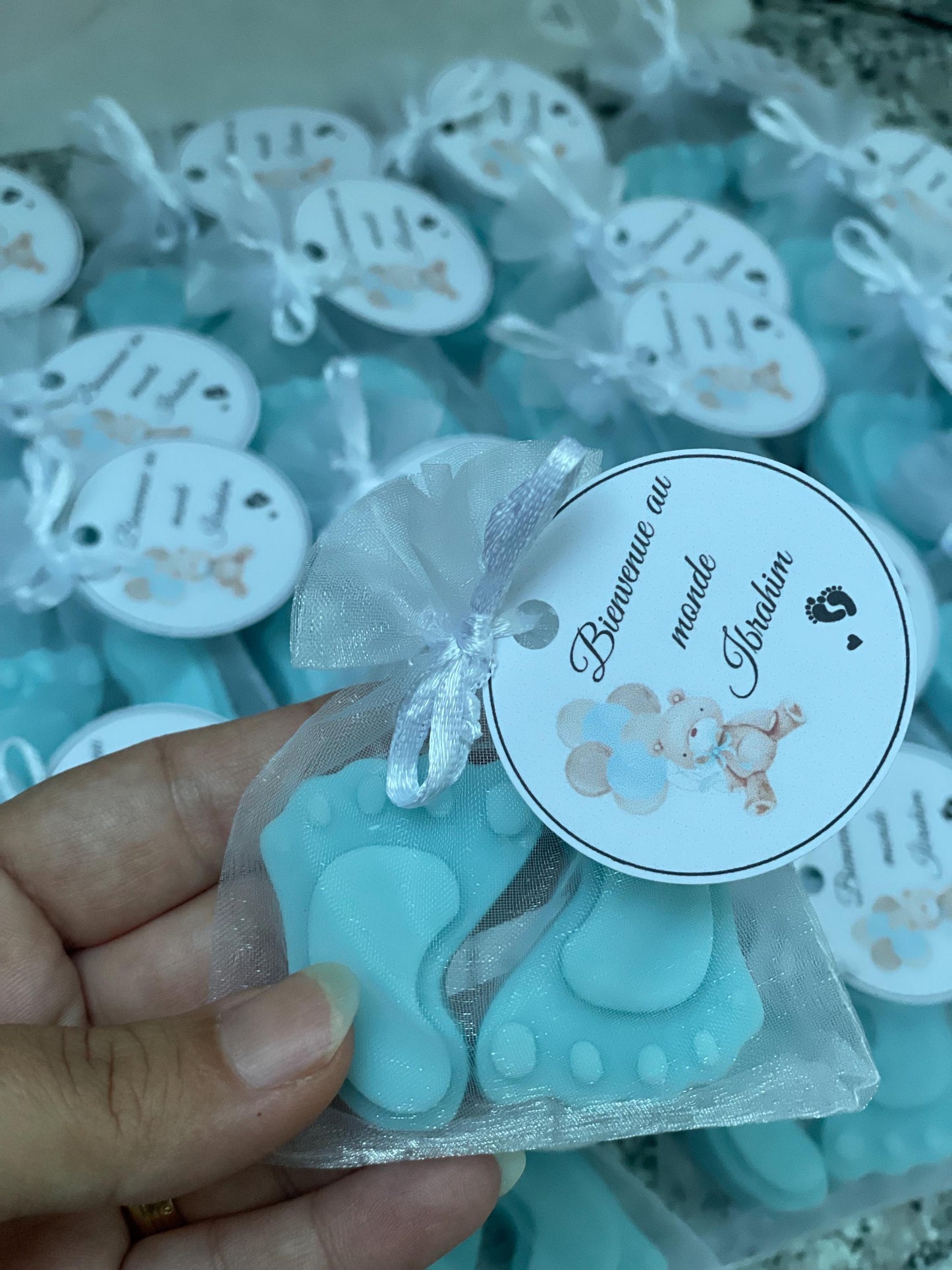Personalised Baby Shower Favours | Baby Footprint Wax Melt | New Baby Feet | Baby Boy | Baby Girl | Gender Reveal