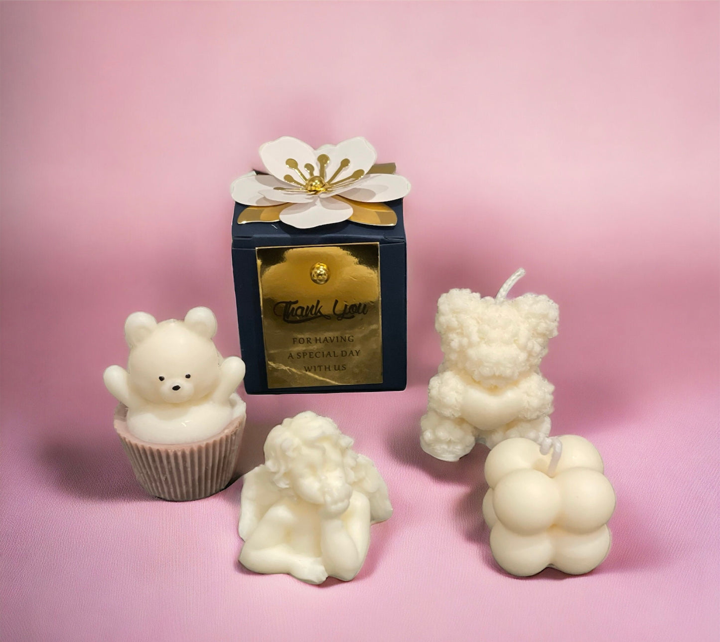 Personalised Christening Favours | Mini Angel Candles | Baptism Favour | First Communion