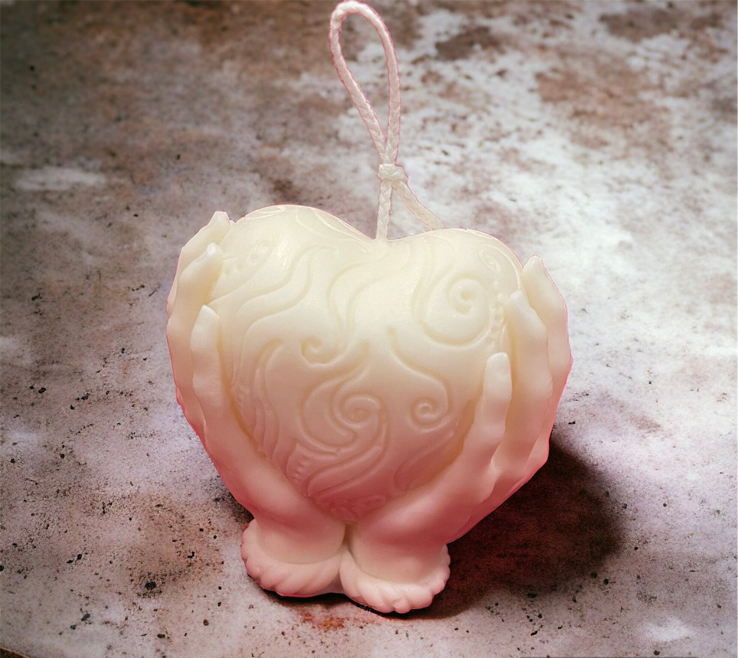 Hands Holding Heart scented candle| Valentine’s Day gift | Love celebration | Engagement | Showing feelings | Wedding favour