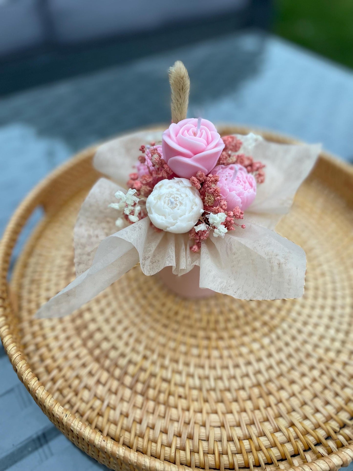 Candles Flower Mini Bouquet Gift | Scented Candles Flowers | Soy Wax Flowers Bouquet