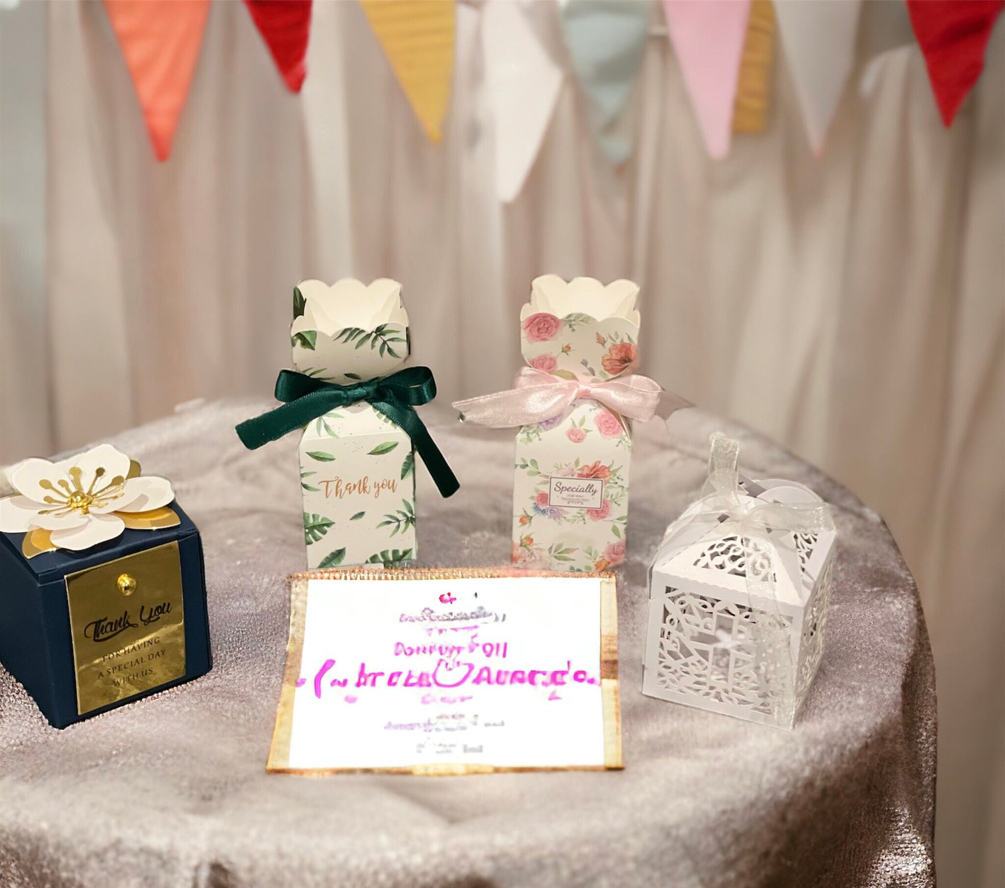 Baby shower favours - Small Bear Roses Vanilla scented candles | Christening favours | Party gifts | Thank You For Coming Gift