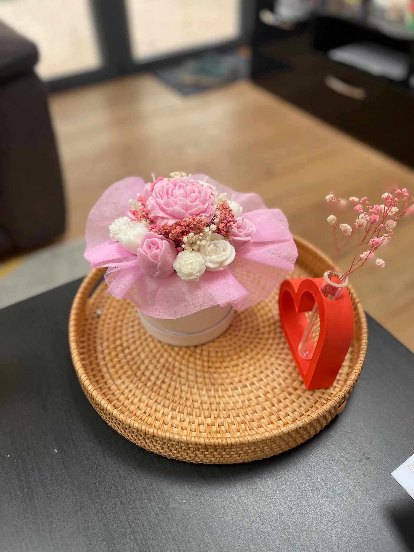 Bouquet Of Scented Soy Wax Candles |Flowers Bouquet Gift | Scented Candles Flowers | Soy Wax Flowers Bouquet