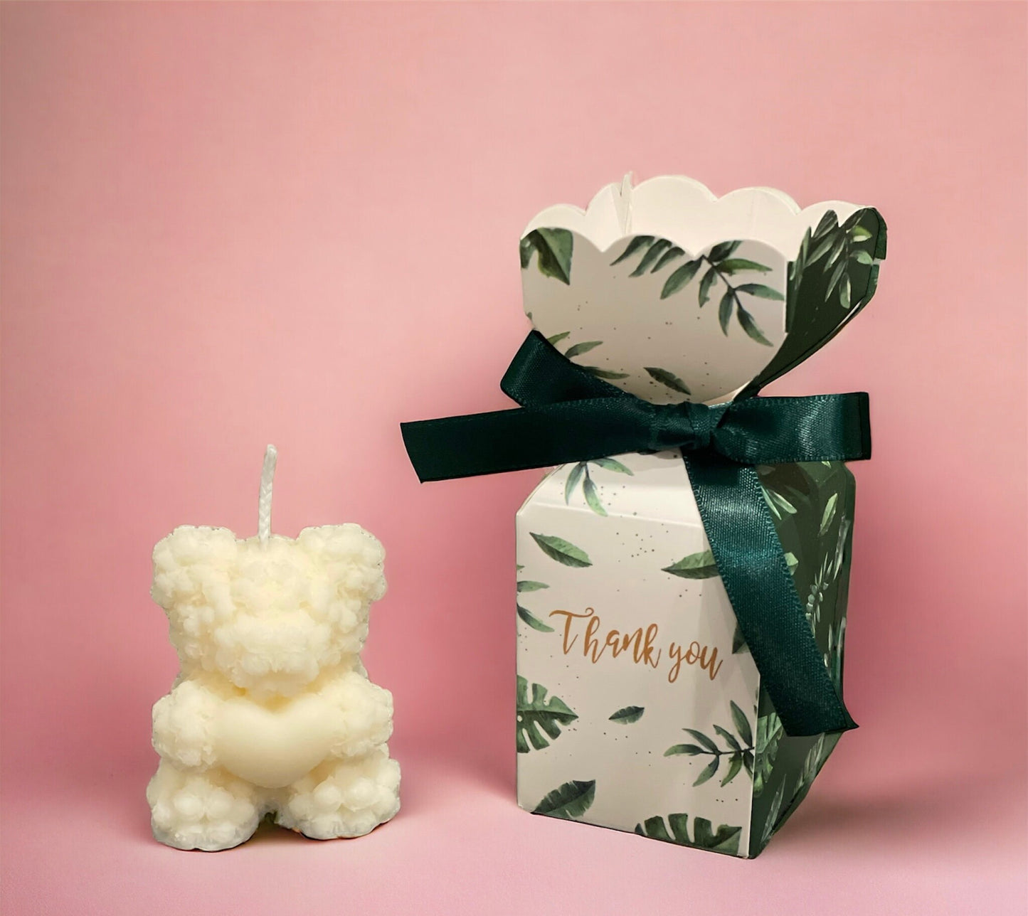 Baby shower favours - Small Bear Roses Vanilla scented candles | Christening favours | Party gifts | Thank You For Coming Gift