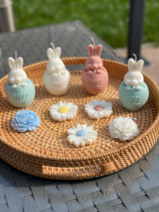 Easter Bunny Candle | Egg Scented Candle | Easter Decor | Rabbit Candle | Easter Gift