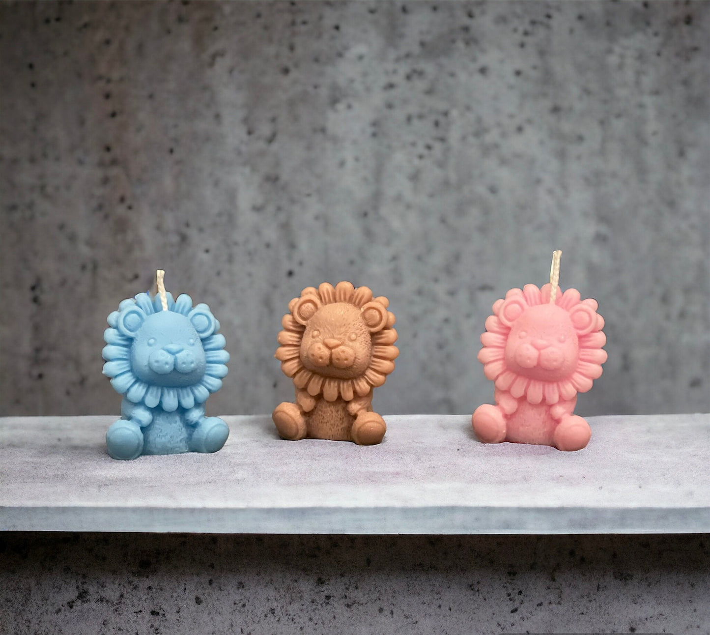 Mini Lion Scented Candles | Baby Shower Favours | Christening Favours | Birthday Party Gifts