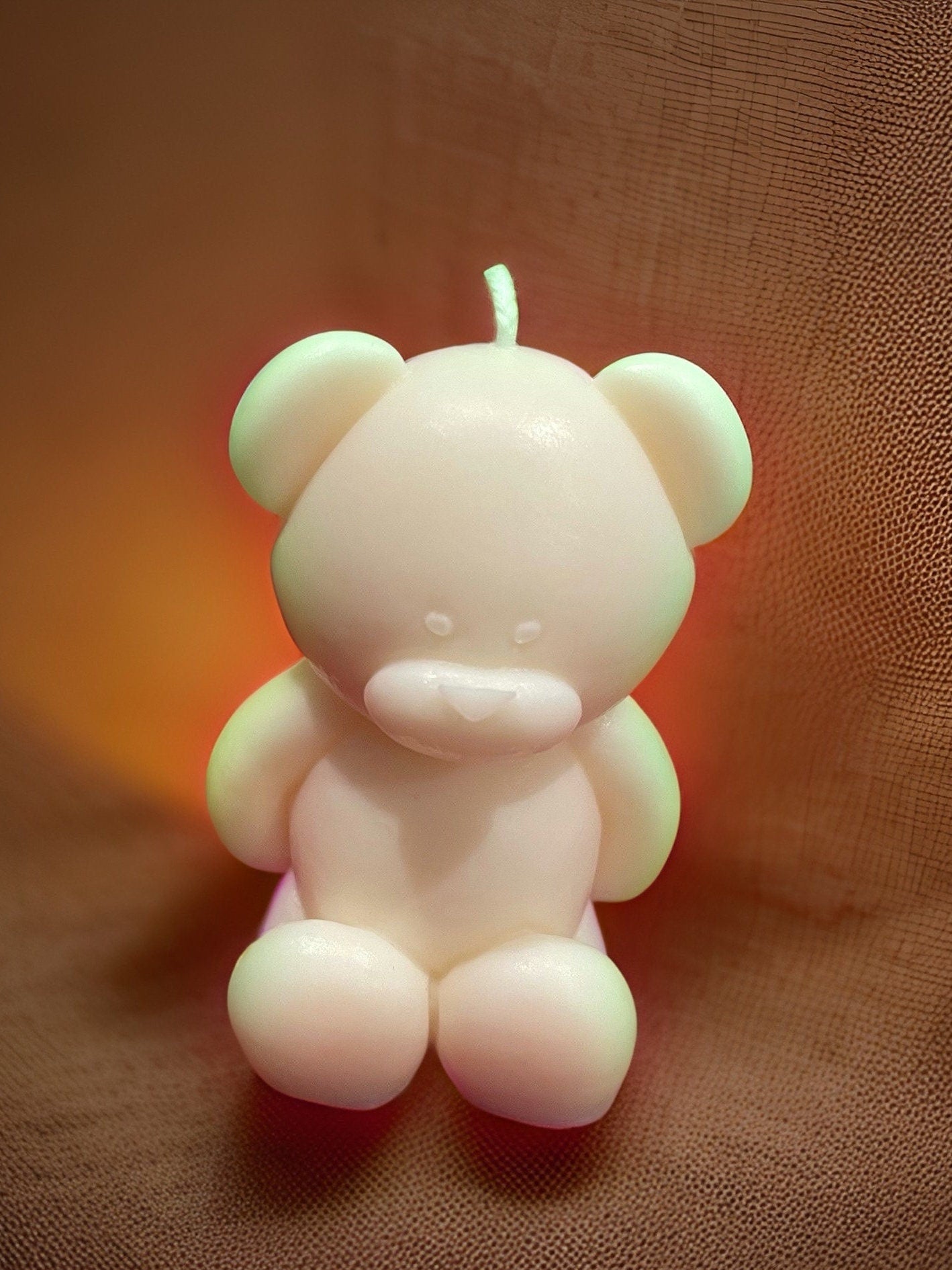 Hand poured scented candle- Bear candle- soy wax, home decor, aromatherapy,baby shower favour ideas
