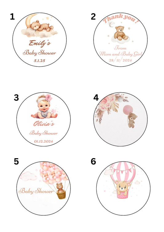 20 x Baby Shower Favours Labels - Party favours tags | Christmas labels