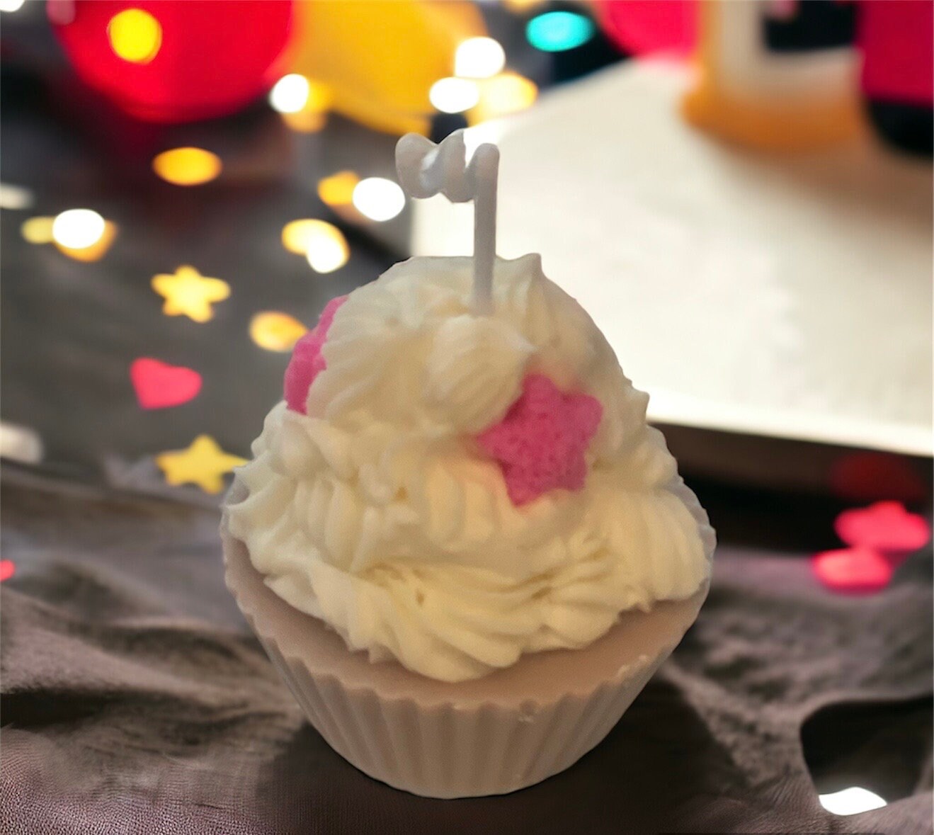 Scented cupcake candle -  Sweet candles , whipped cream candle ,Easter decoration  , cute unique gift , cozy home decor