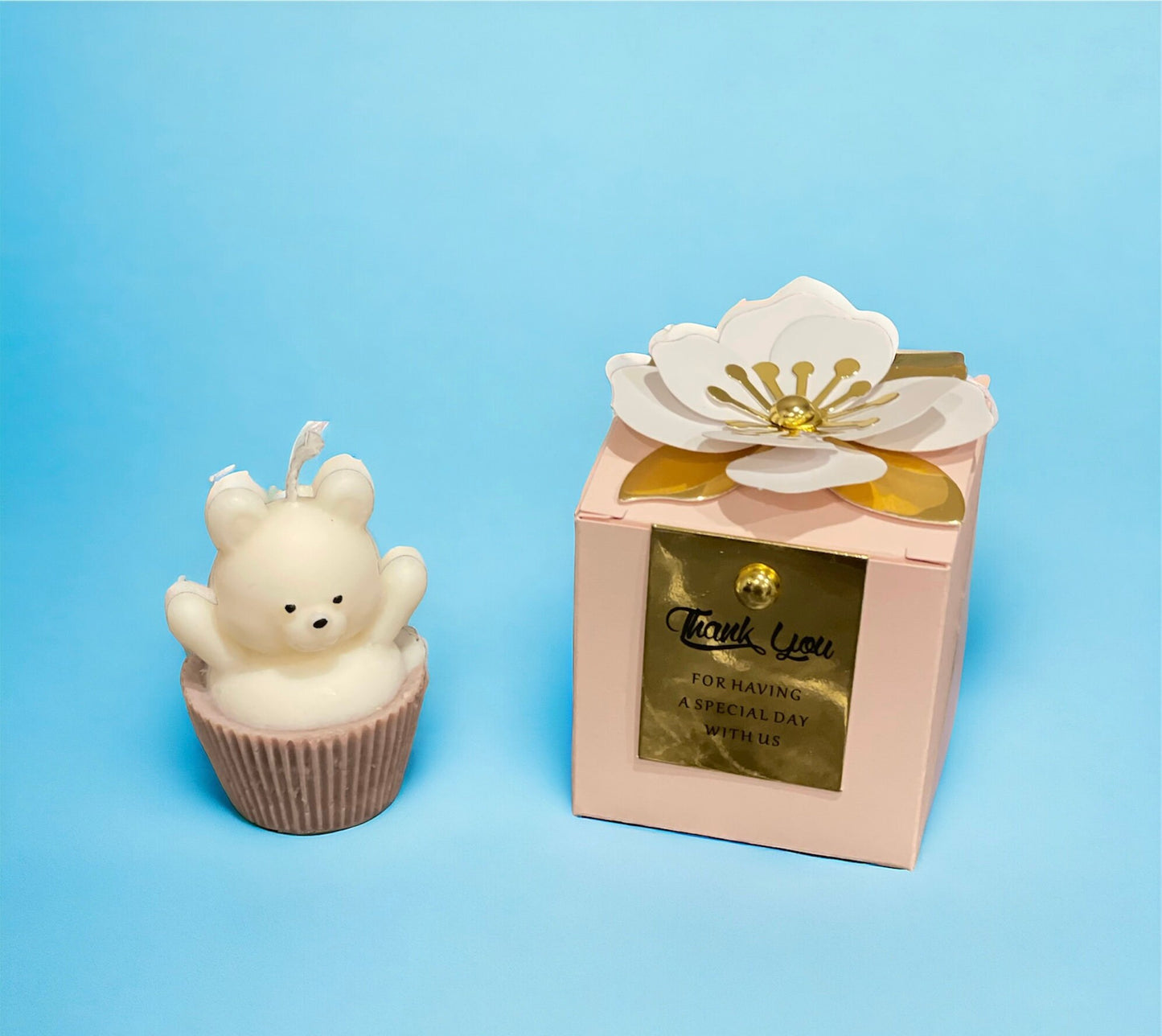 Baby Shower Favours | Party Favours | wedding favours | Mini Muffin Teddy Candle
