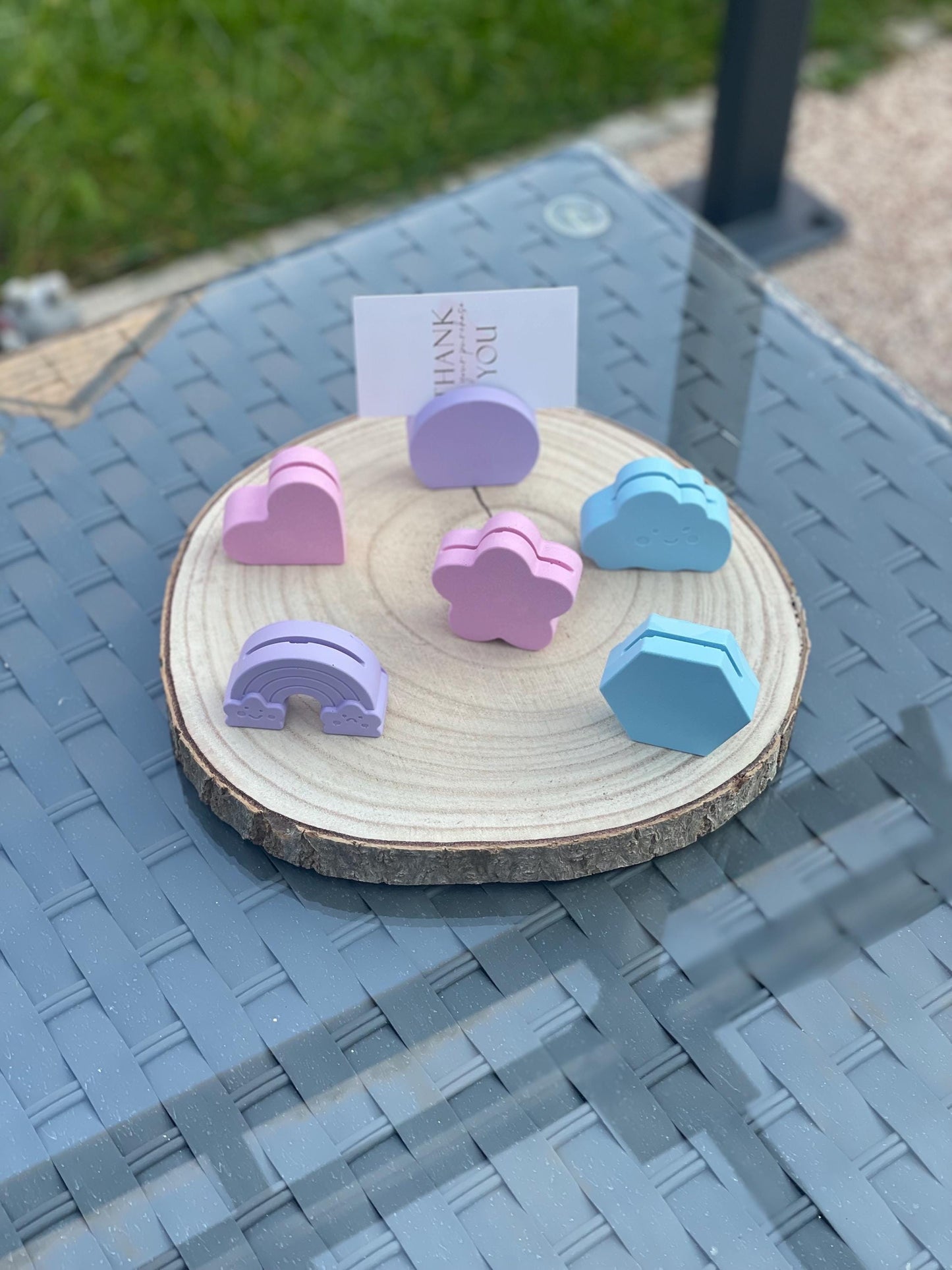 Small Photo Holders | Jesmonite Card Holder | Place Card Stand | Polaroid Photo Holder