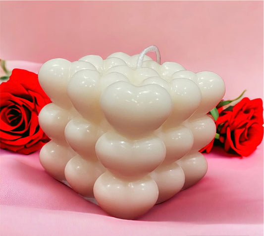 Heart Bubble scented candle | Mother’s Day gift idea | Soy wax bubble candle | Heart shaped candle | Gift idea for wife | lovers | Lighting