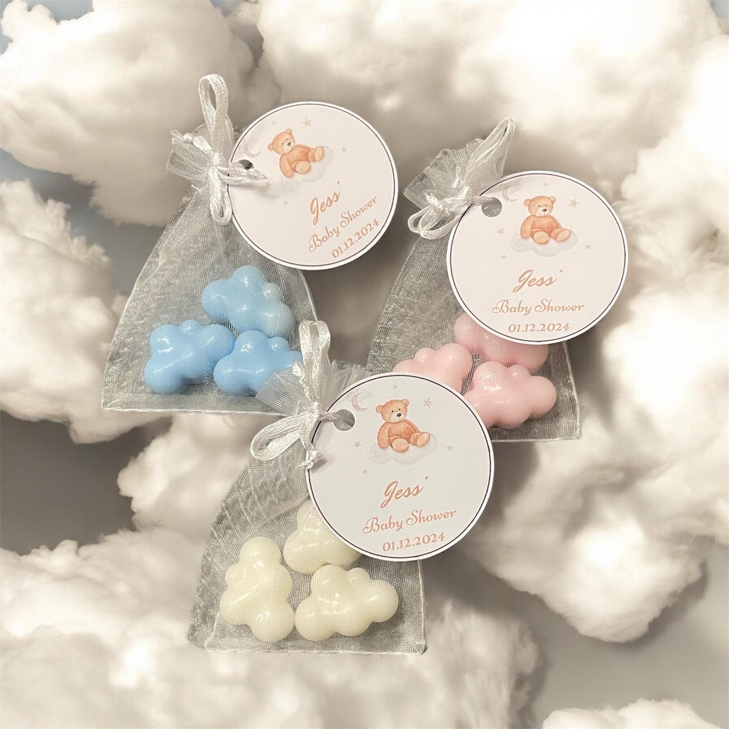 Personalised Baby Shower Favours | Clouds Wax Melt | Gender Reveal | Birthday Party Favours