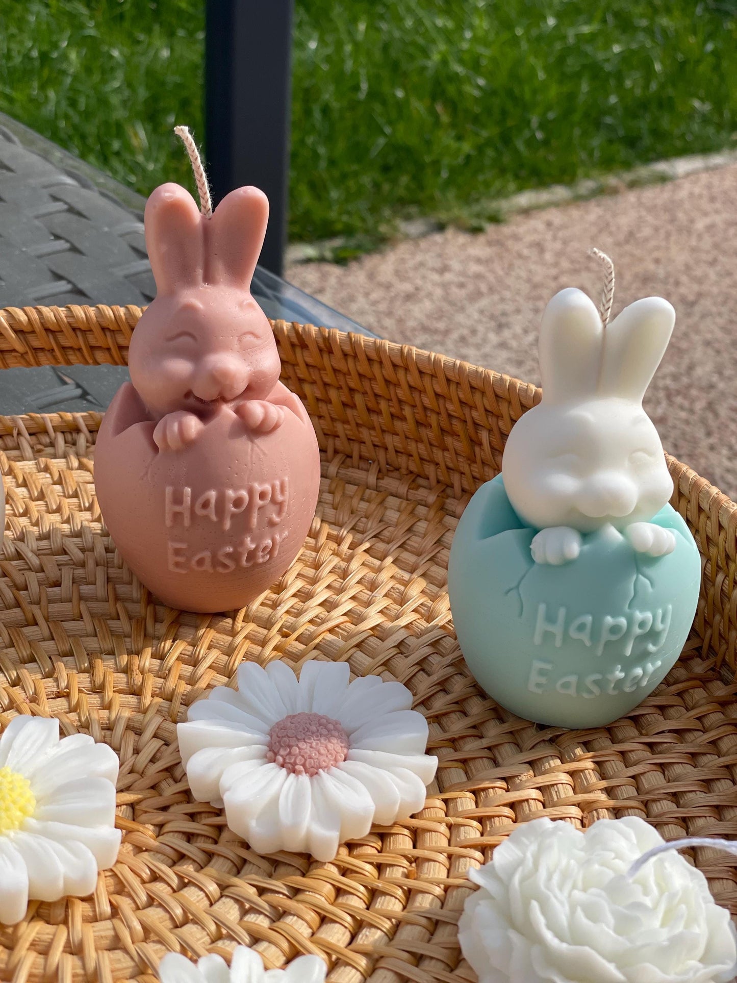 Easter Bunny Candle | Egg Scented Candle | Easter Decor | Rabbit Candle | Easter Gift