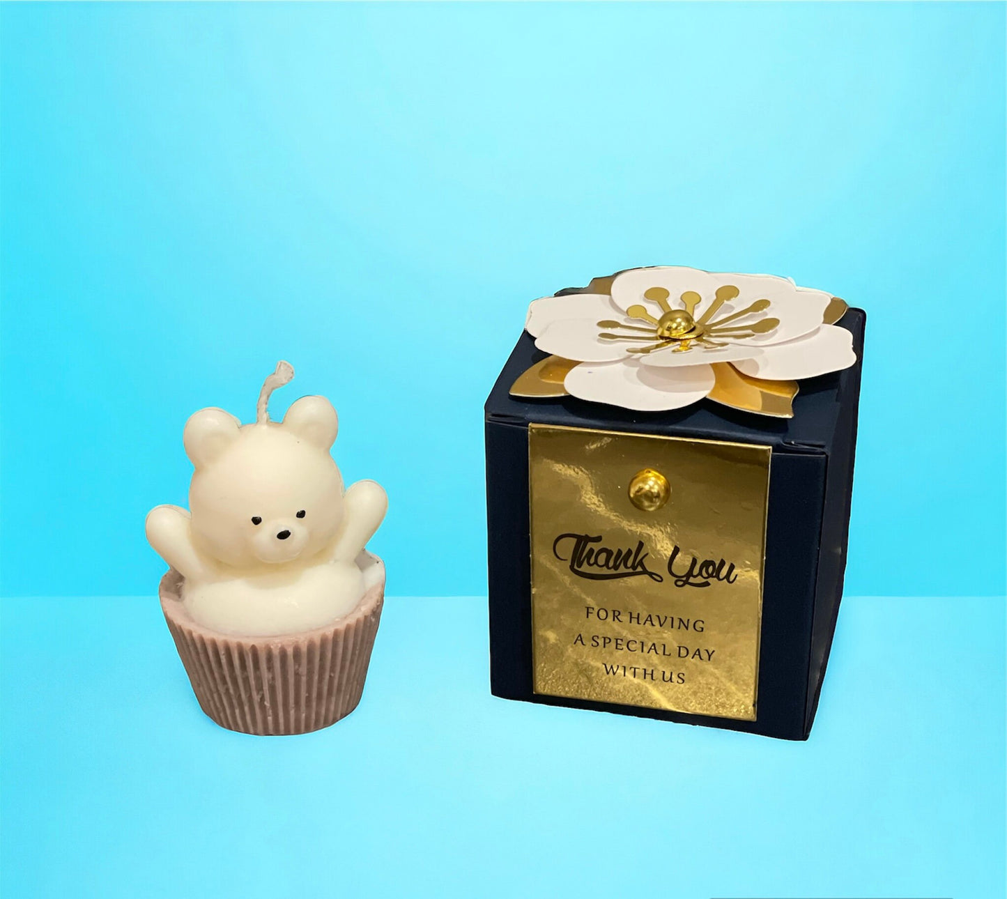 Baby Shower Favours | Party Favours | wedding favours | Mini Muffin Teddy Candle