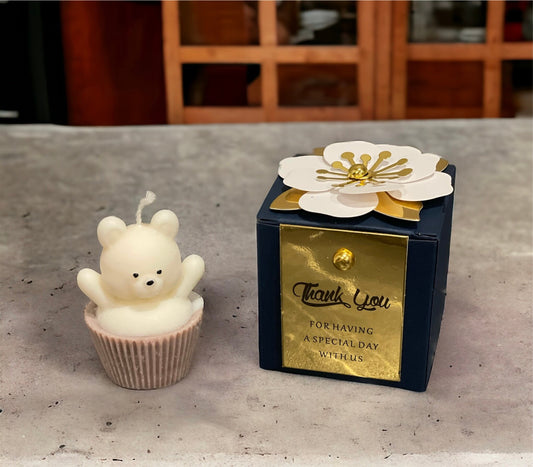 Baby Shower Favours | Party Favours | wedding favours | Mini Muffin Teddy Candle