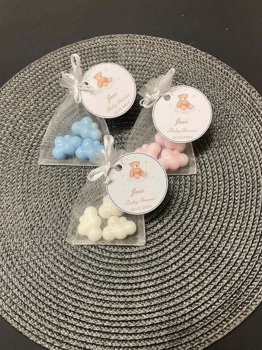 Personalised Baby Shower Favours | Clouds Wax Melt | Gender Reveal | Birthday Party Favours