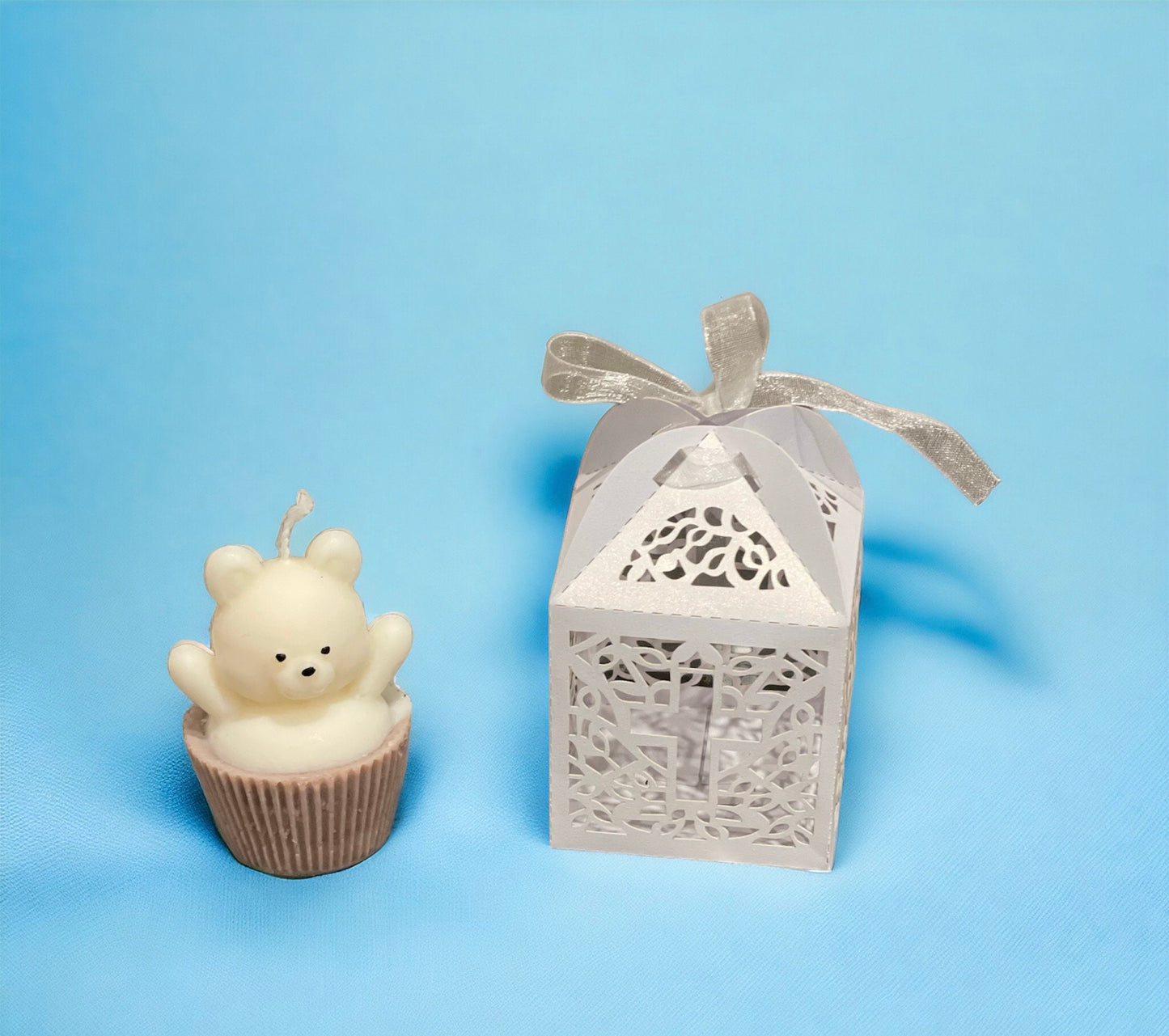 Baby Shower Favours | Party Favours | wedding favours | Mini Muffin Teddy Candle