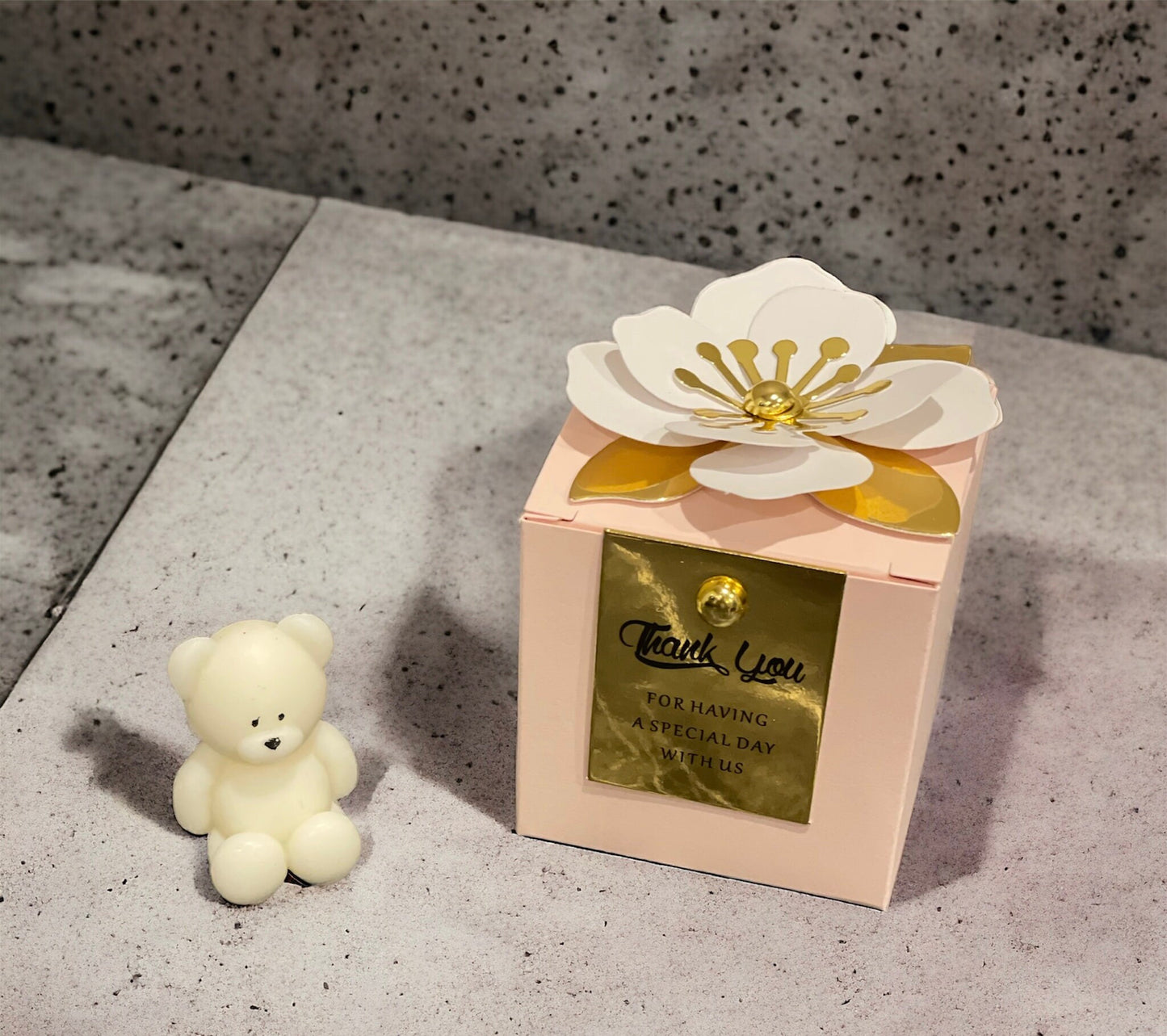 Personalised Baby Shower Favours | Baby Shower Gifts | Teddy Bear Theme | Mini Bear Candle | Gender Reveal