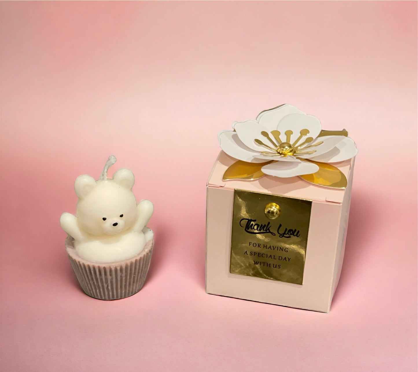 Baby Shower Favours | Party Favours | wedding favours | Mini Muffin Teddy Candle