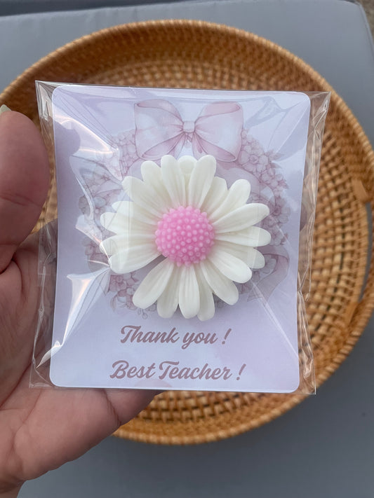 Thank You Teacher Gift – Handmade Soy Wax Flower Candle, End of School Year Favor, Best Teacher Appreciation