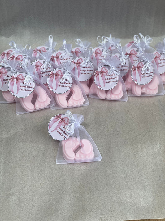 Personalised Baby Shower Favours | Baby Footprint Wax Melt | New Baby Feet | Baby Boy | Baby Girl | Gender Reveal