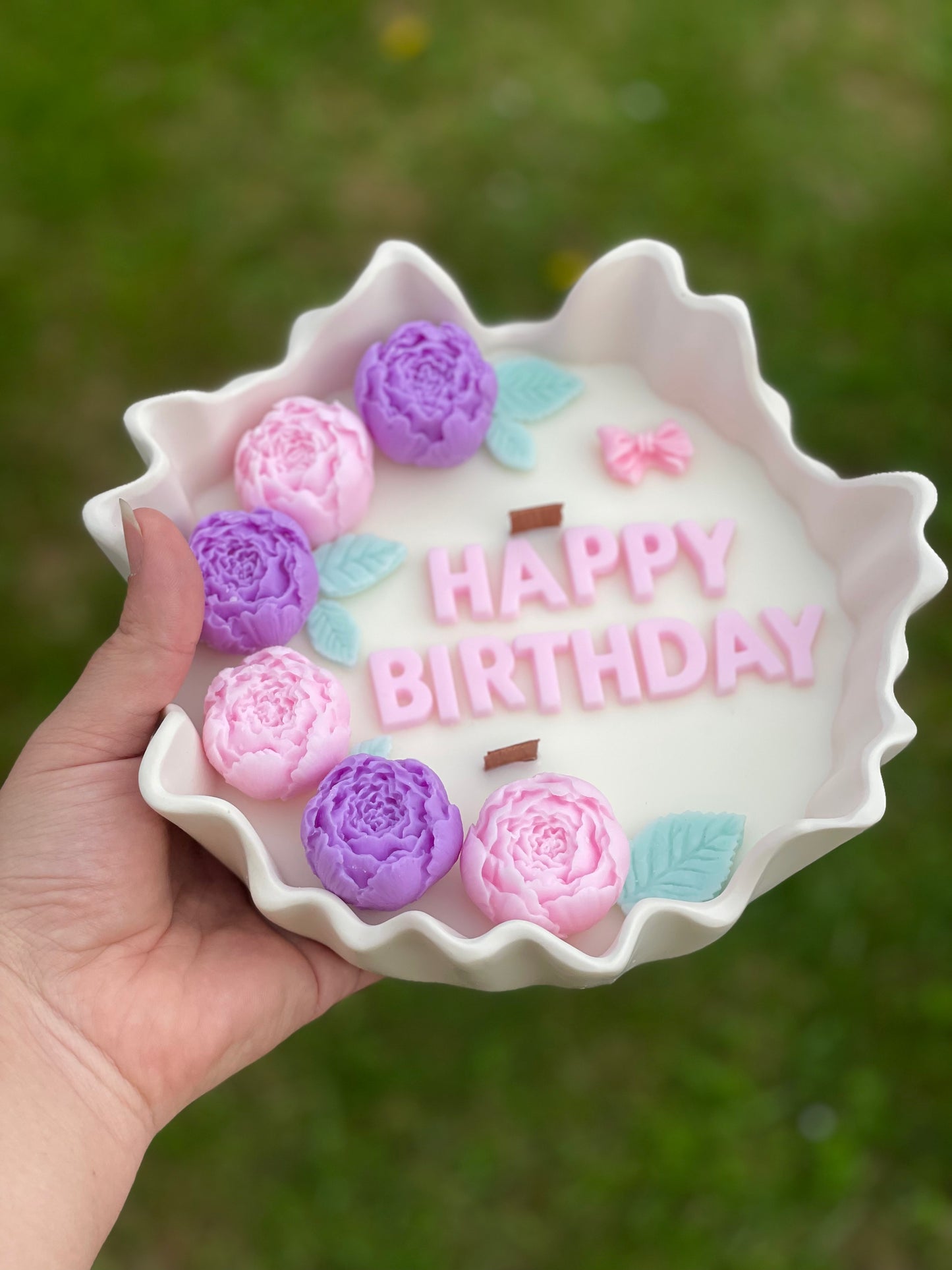 Personalised Large Scented Candle in Jesmonite Pot