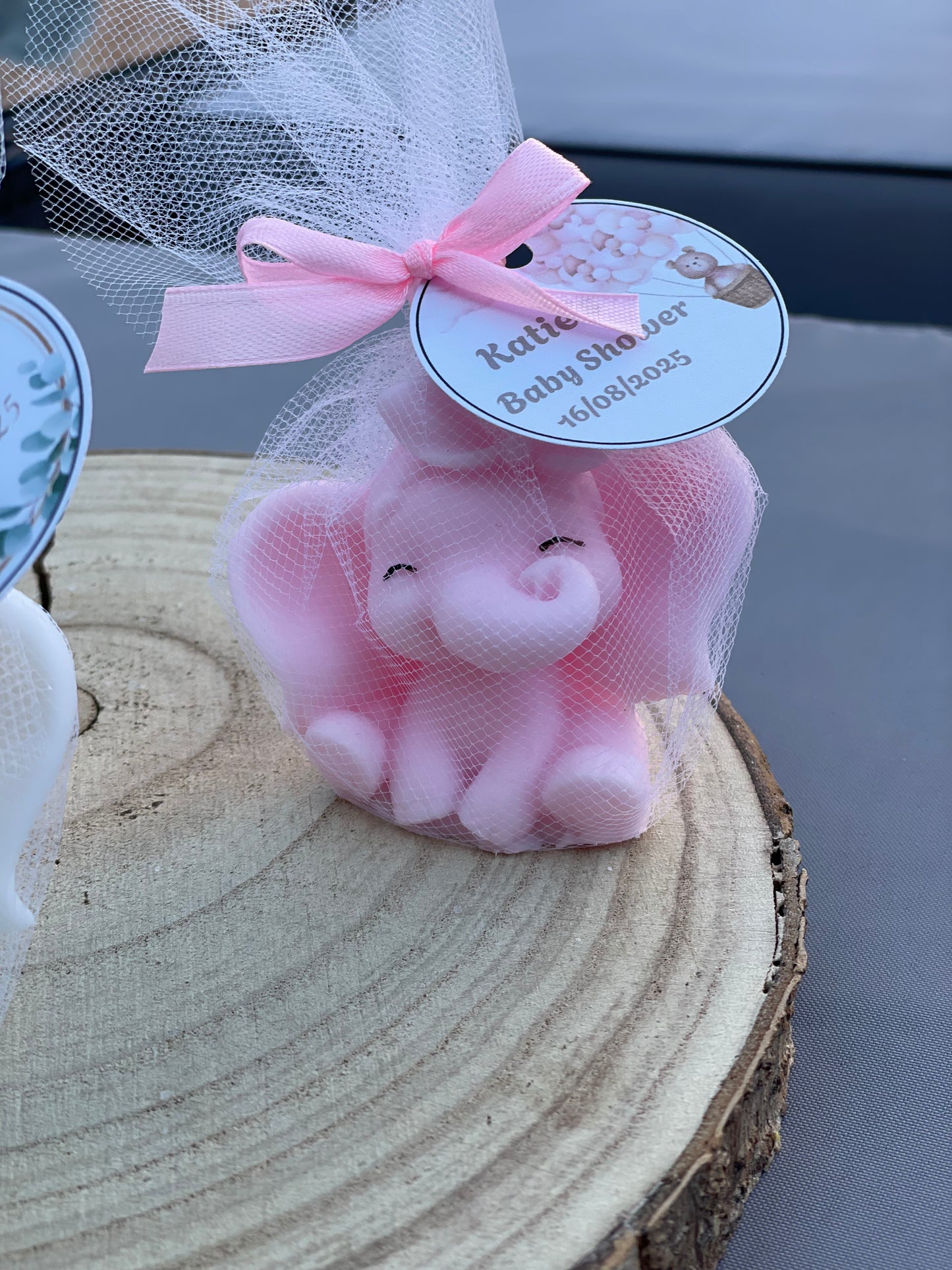 Elephant Scented Candle | Personalised Baby Shower Favours | Birthday Party Gift