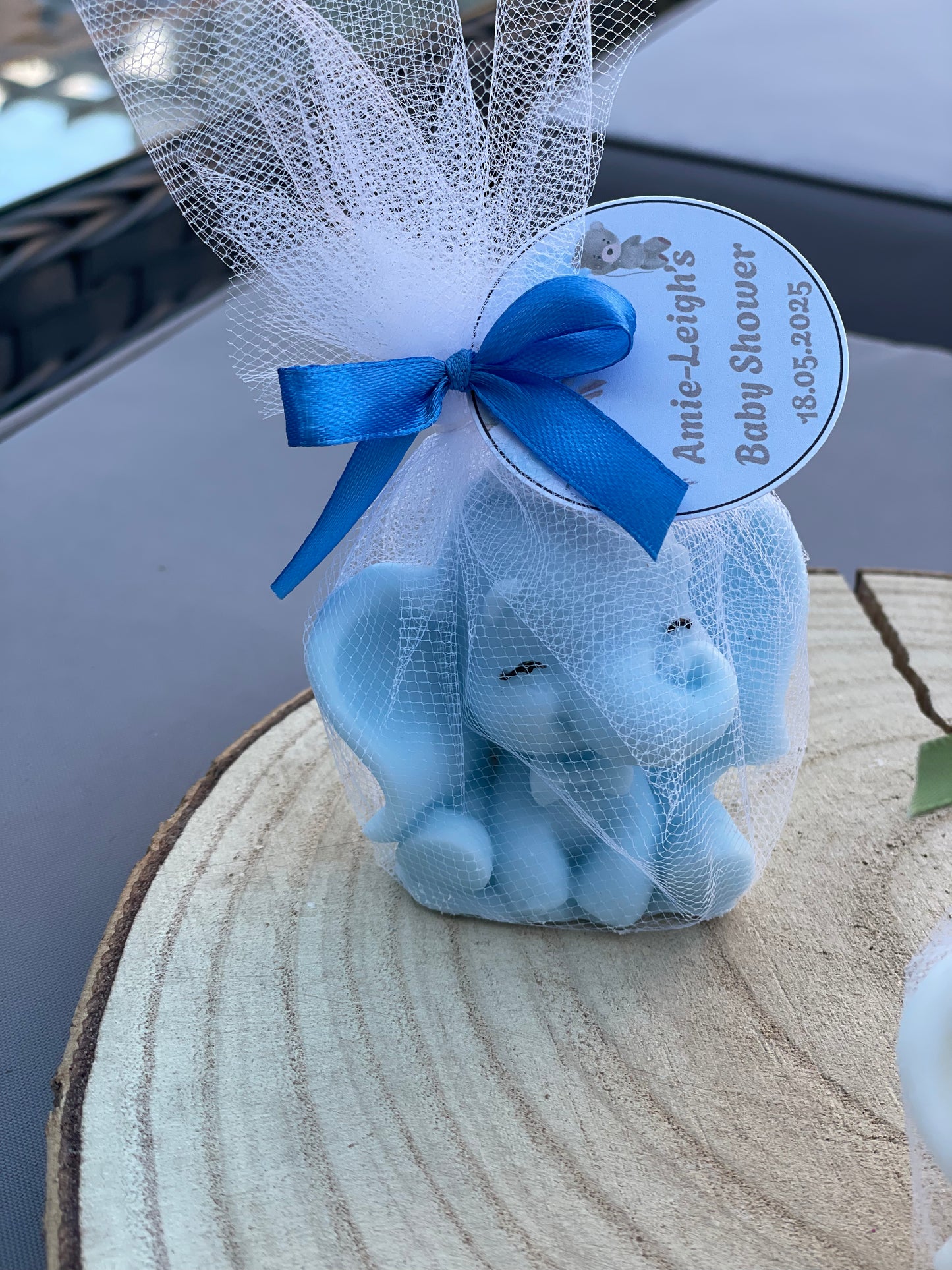 Elephant Scented Candle | Personalised Baby Shower Favours | Birthday Party Gift