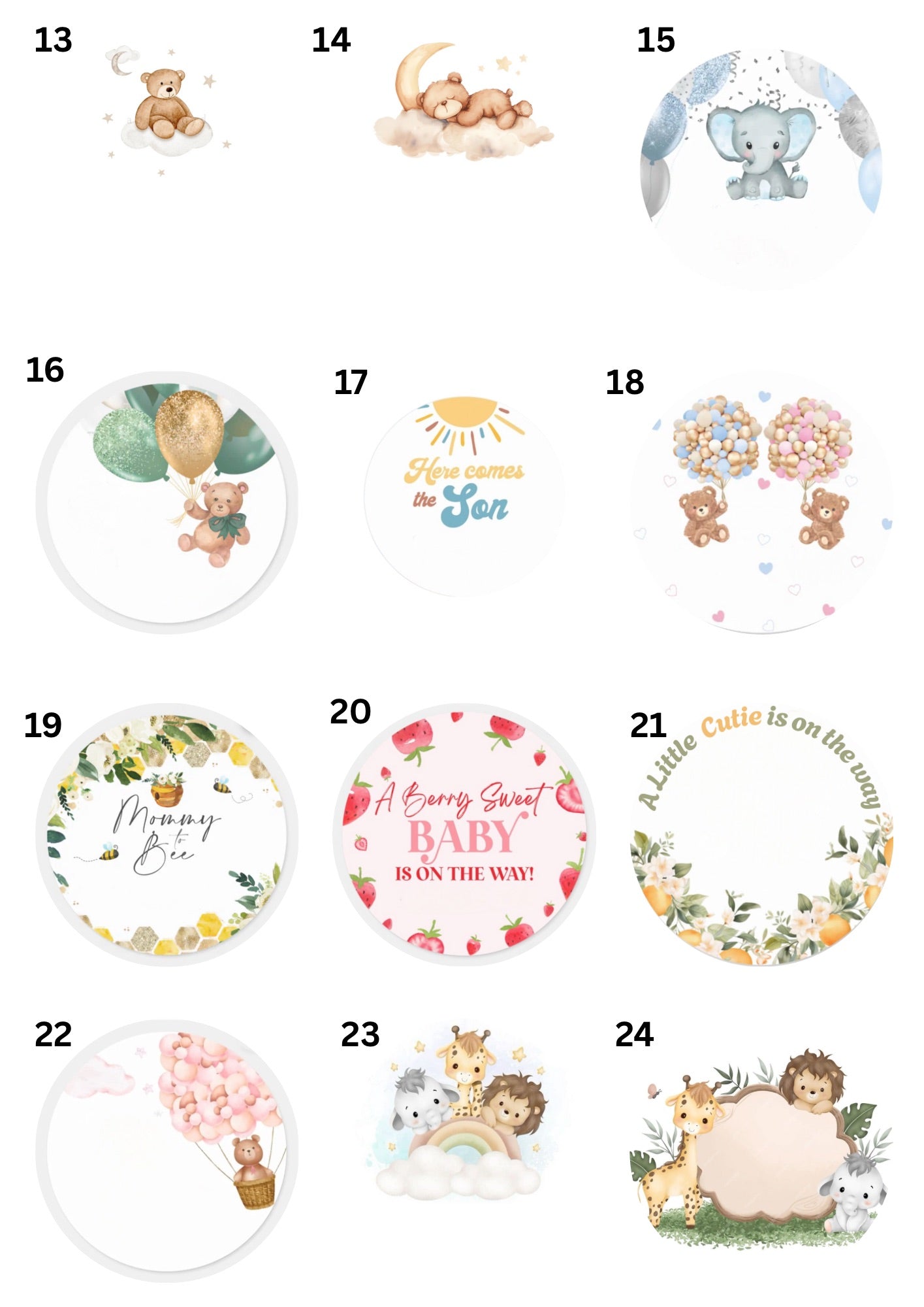 Baby shower favours - Small Bear Roses scented candles | Christening favours | Party gifts