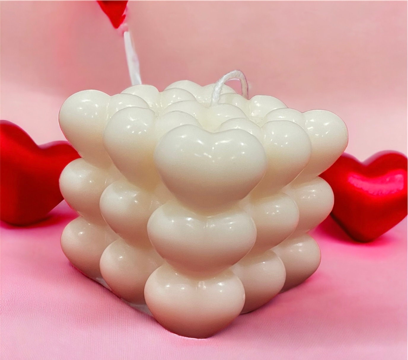 Heart Bubble scented candle | Mother’s Day gift idea | Soy wax bubble candle | Heart shaped candle | Gift idea for wife | lovers | Lighting