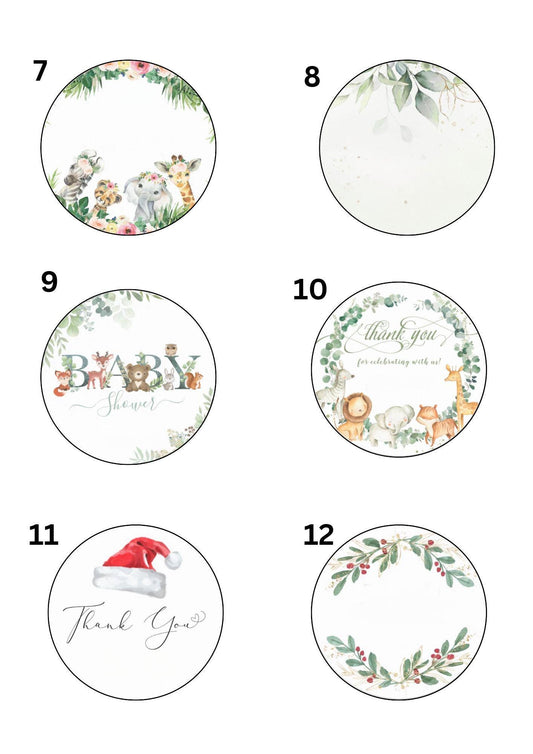 20 x Baby Shower Favours Labels - Party favours tags | Christmas labels