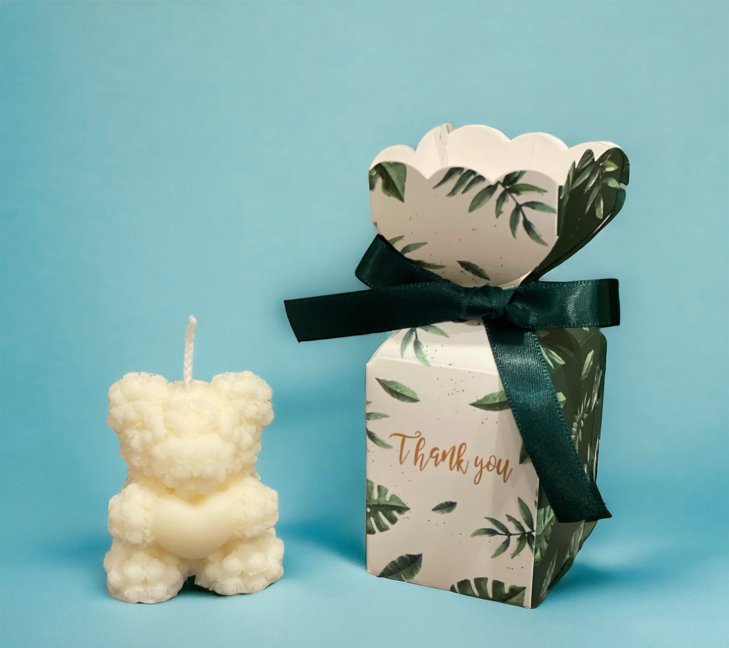 Baby shower favours - Small Bear Roses Vanilla scented candles | Christening favours | Party gifts | Thank You For Coming Gift