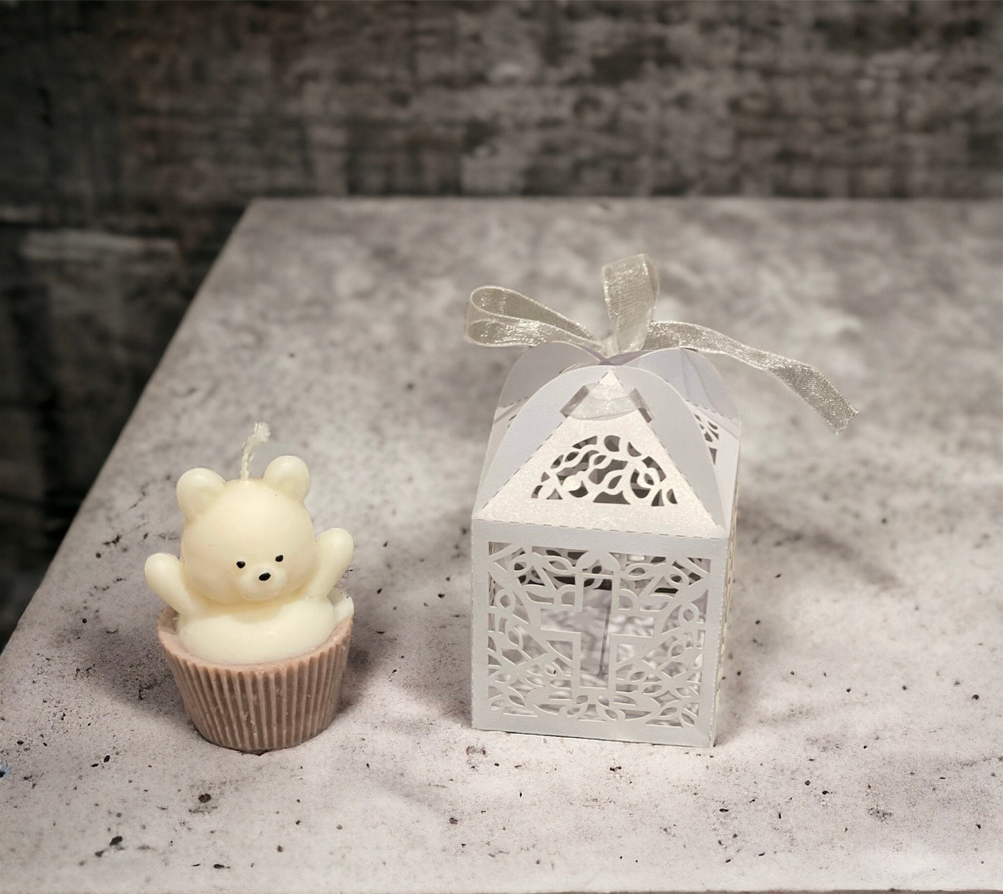 Baby Shower Favours | Party Favours | wedding favours | Mini Muffin Teddy Candle